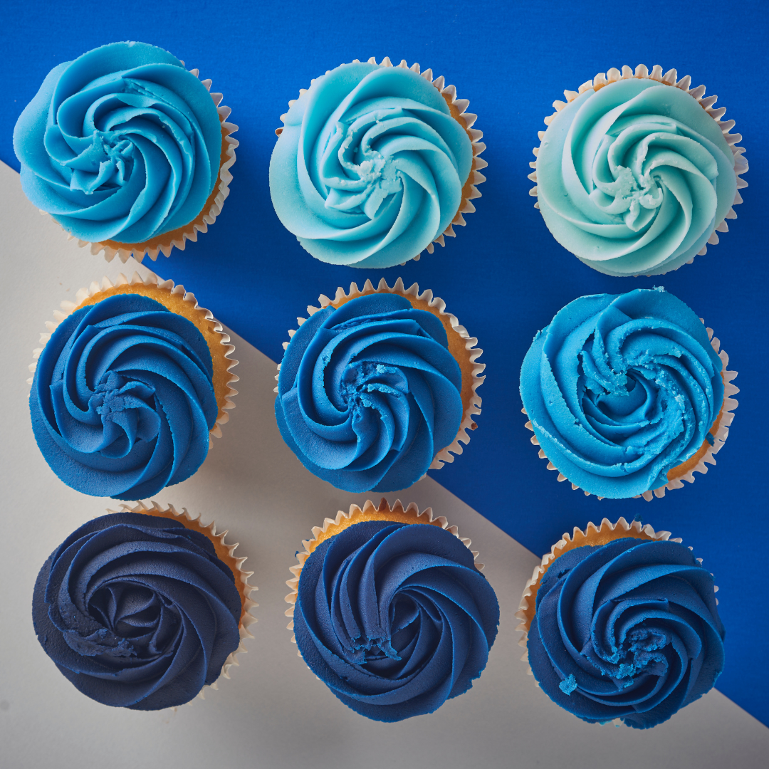 Blue Ombre Cupcakes