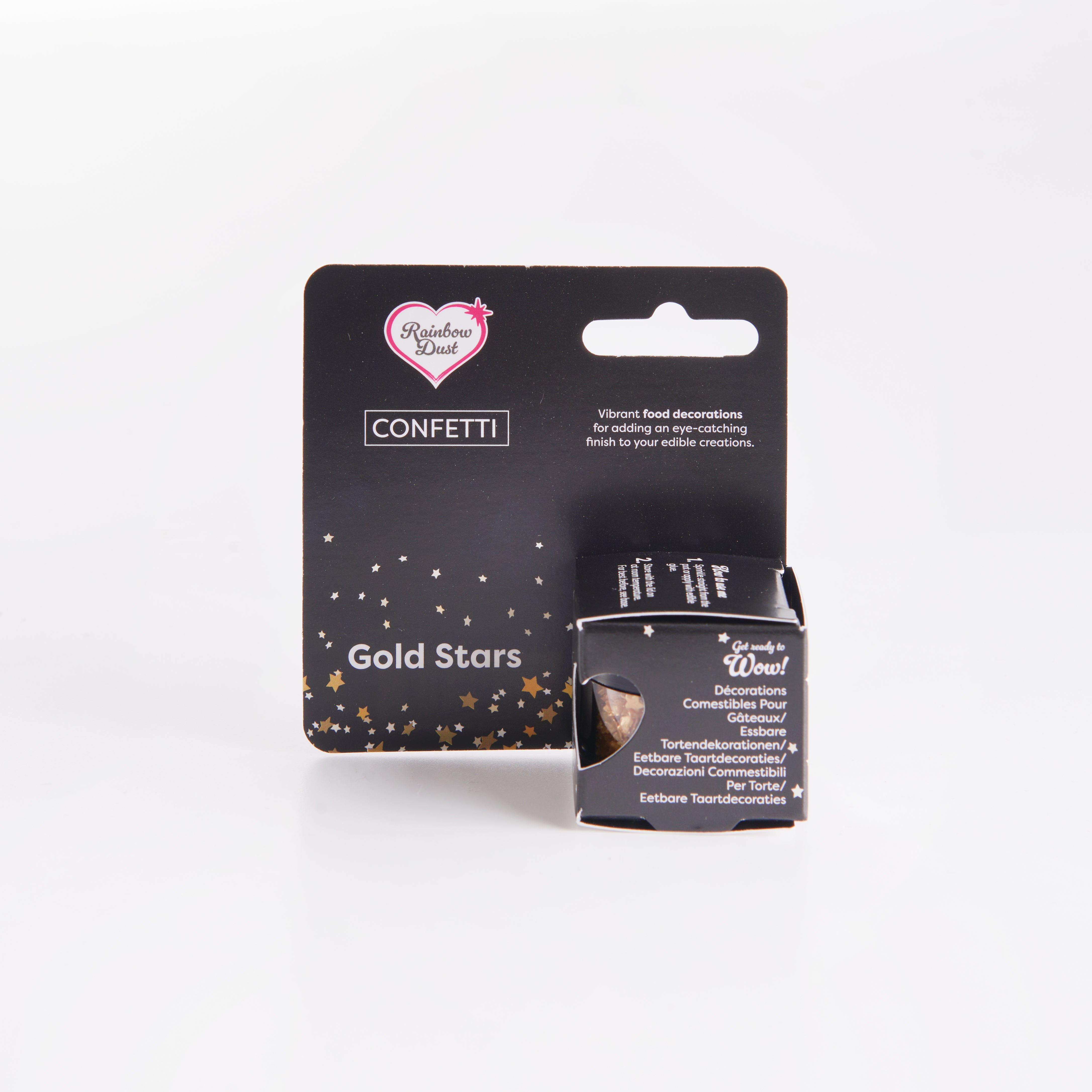 Edible gold star decorations