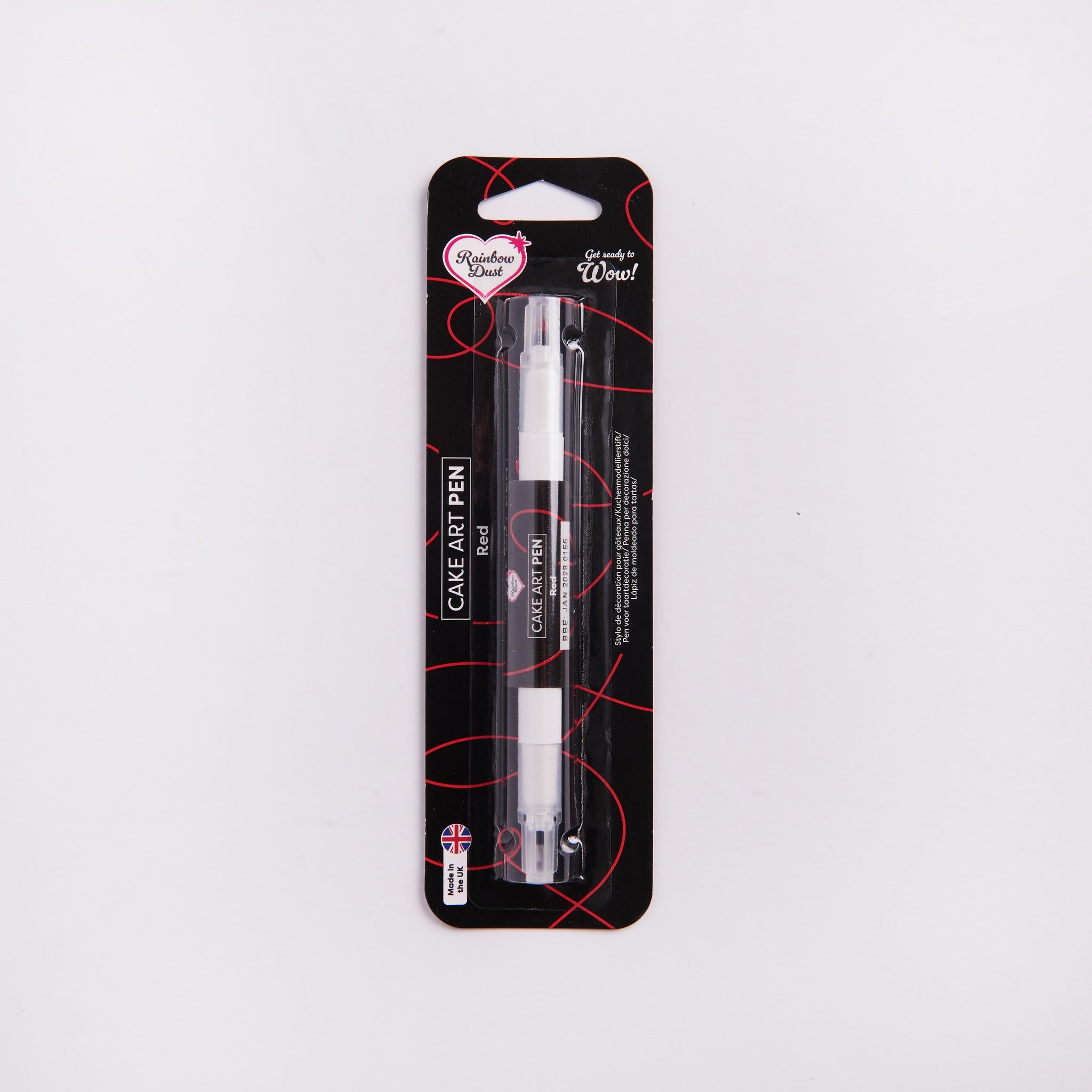Red edible food colouring pen dual nib