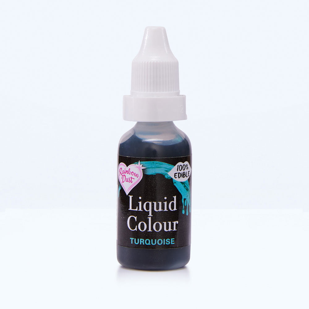 Turquoise liquid food colouring