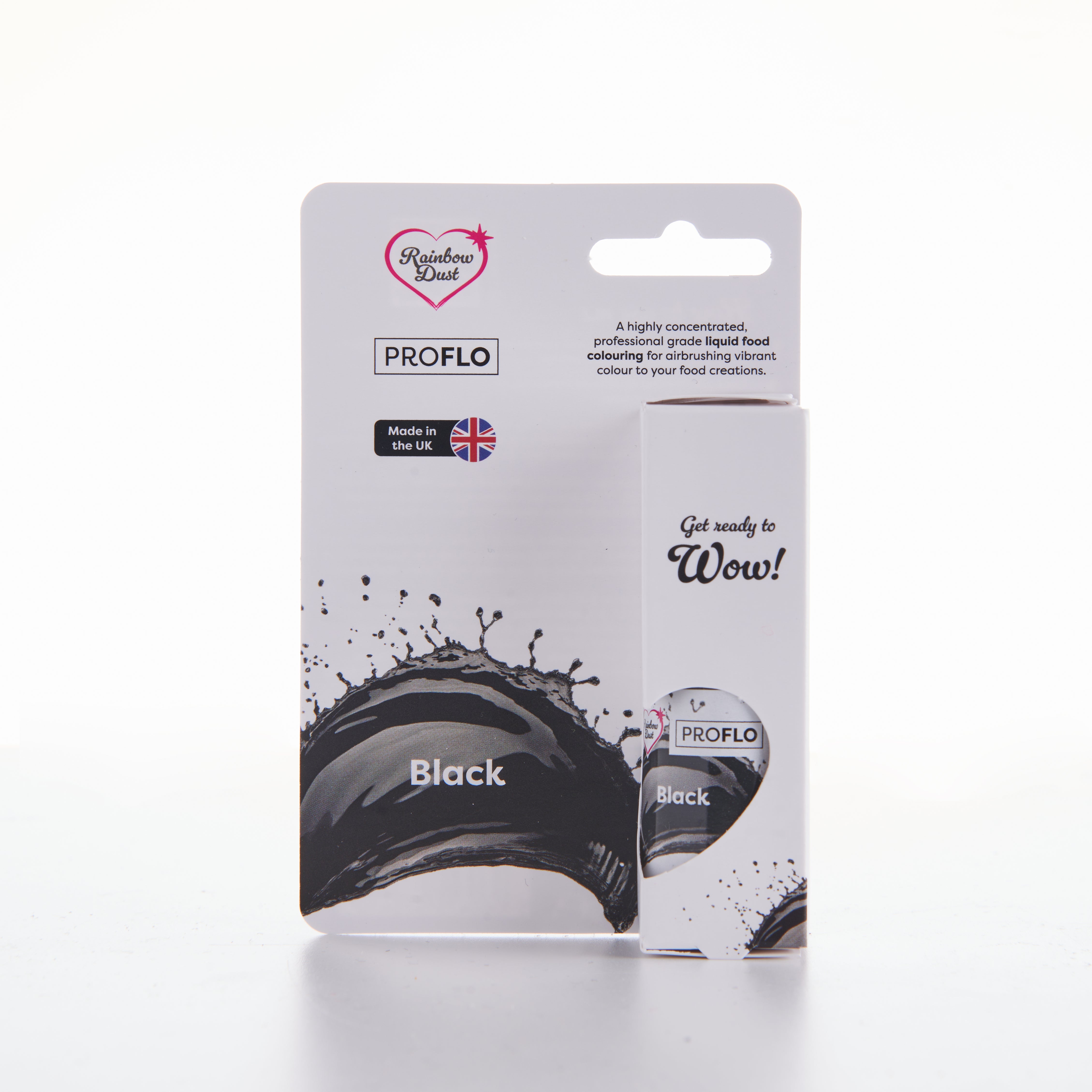 Black liquid food colouring for airbrushing