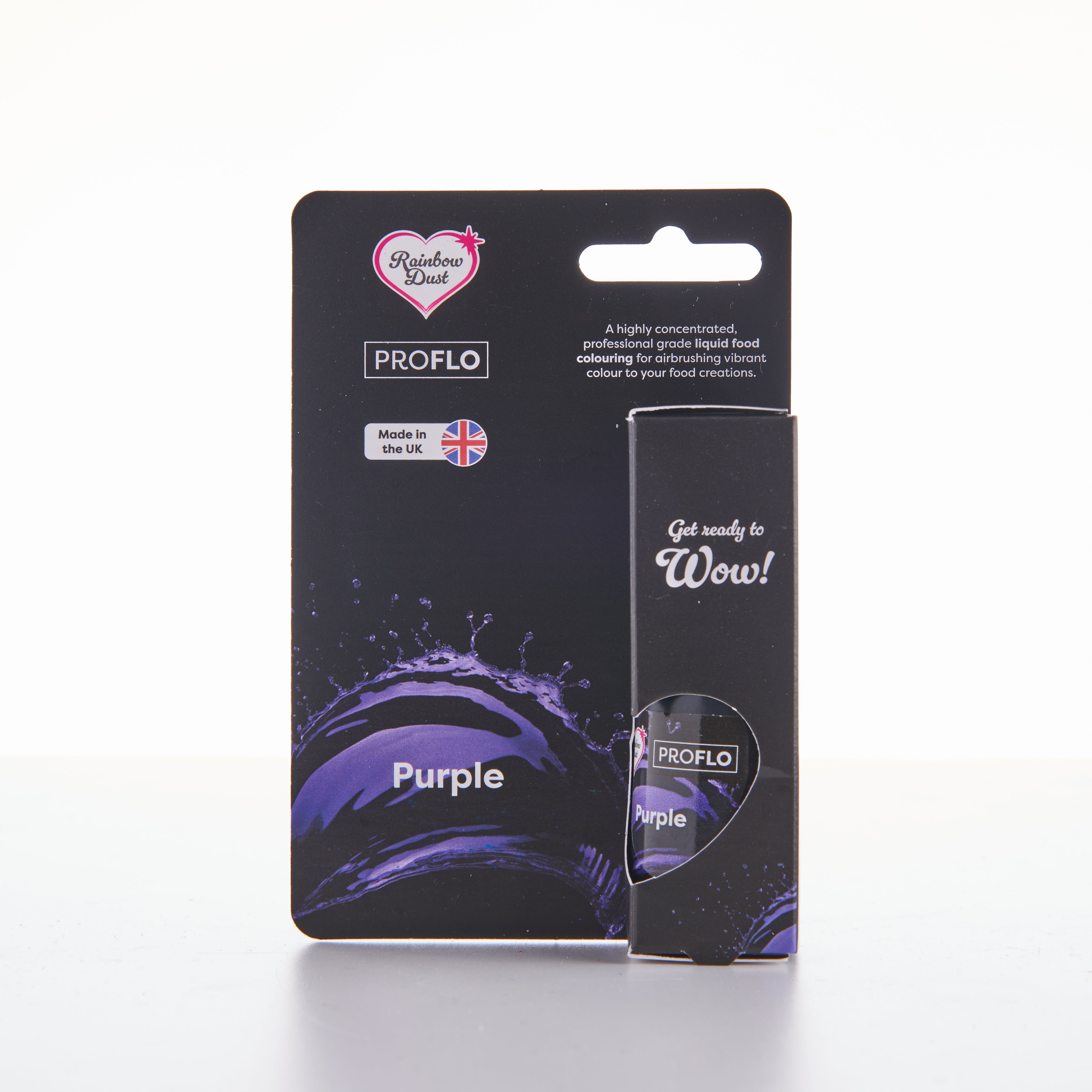 Purple liquid food colouring for airbrushing