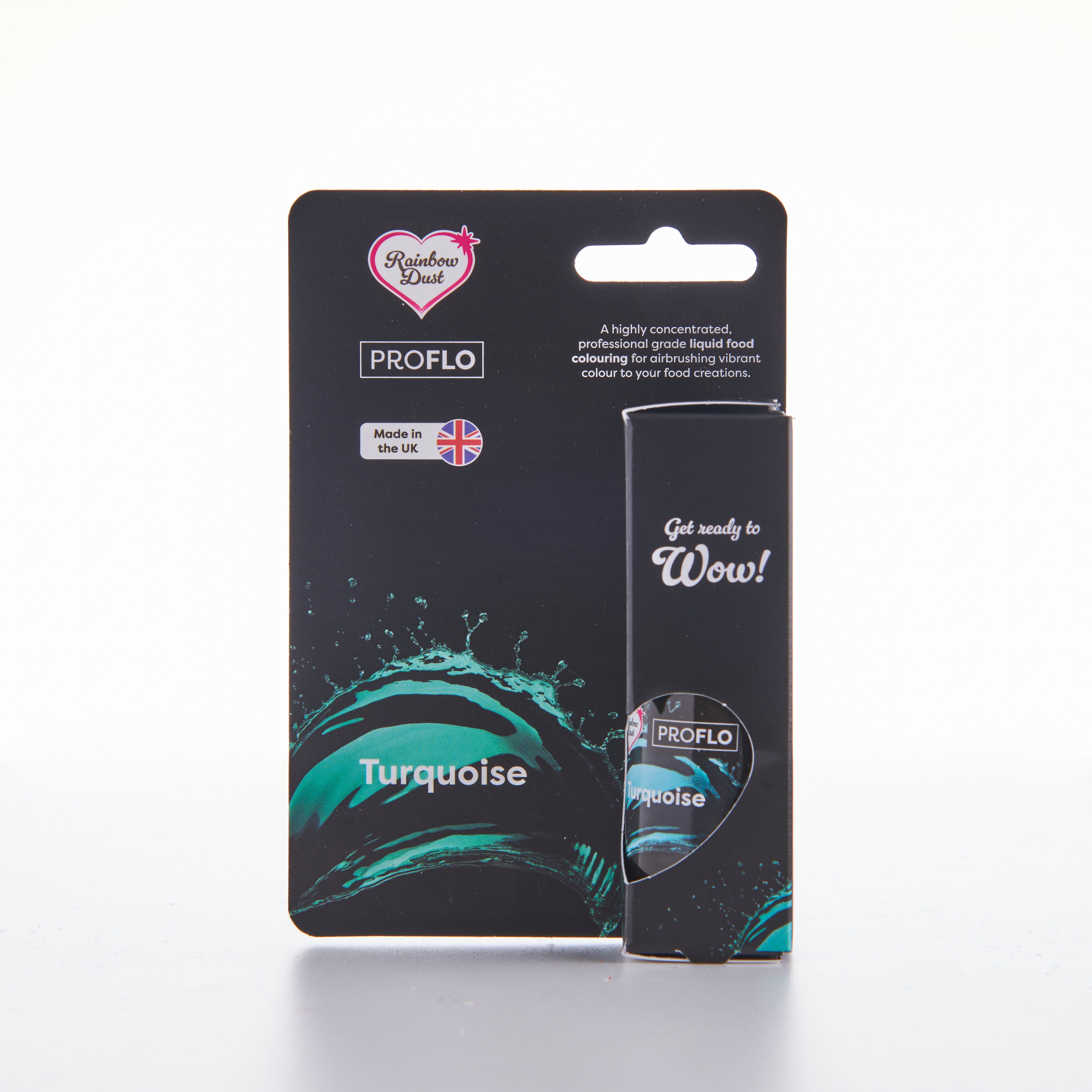 Turquoise liquid food colouring for airbrushing
