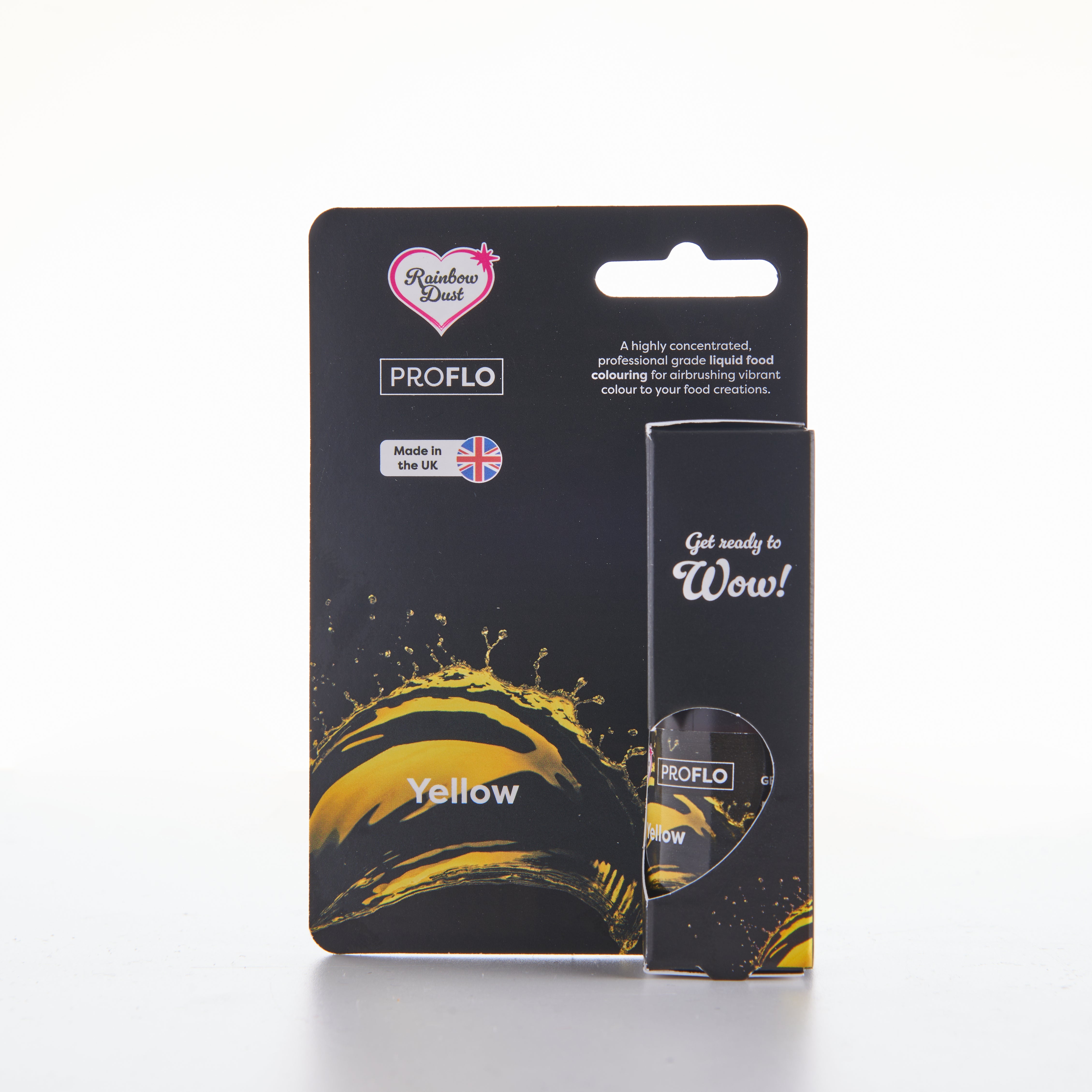 Yellow liquid food colouring for airbrushing