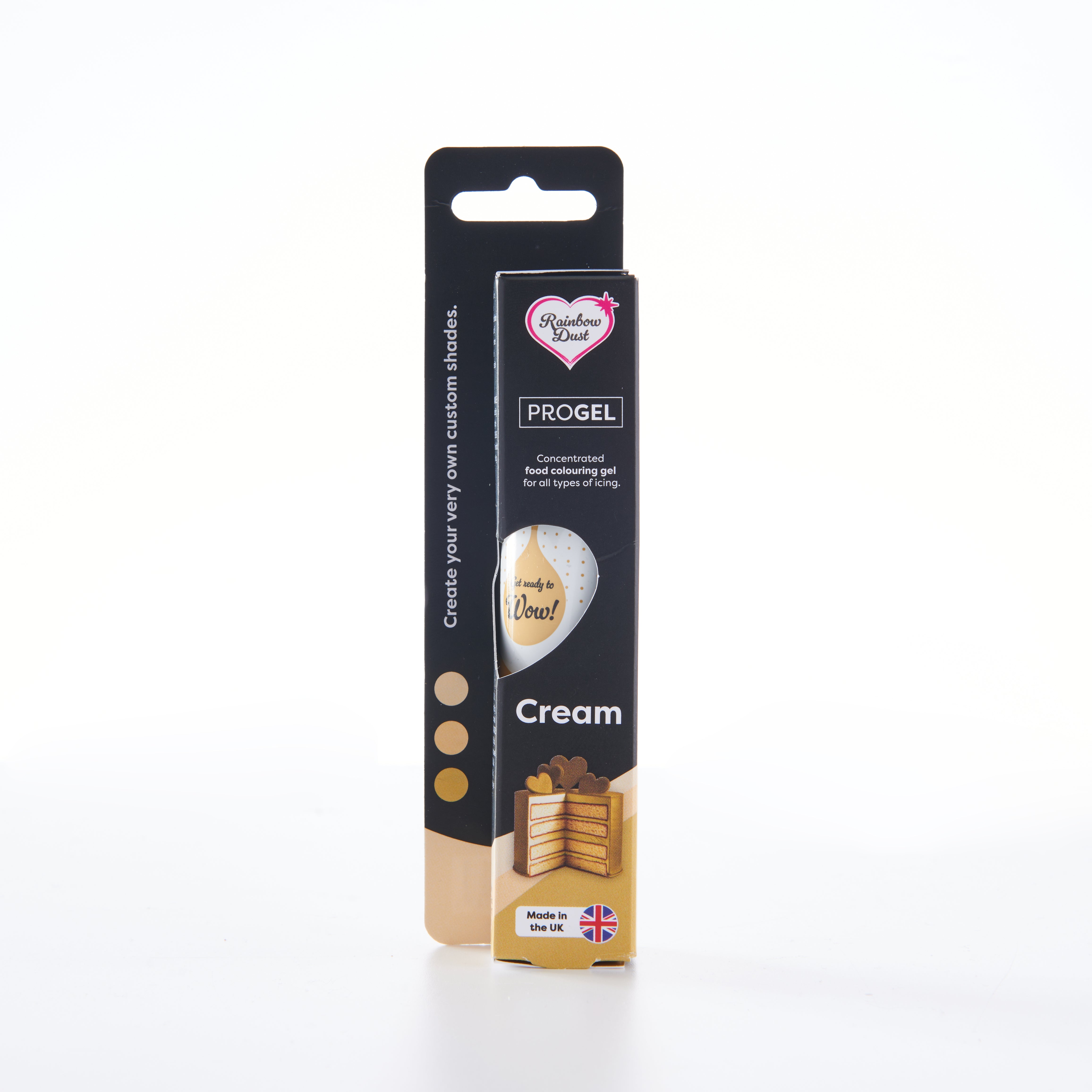 Cream food colouring gel
