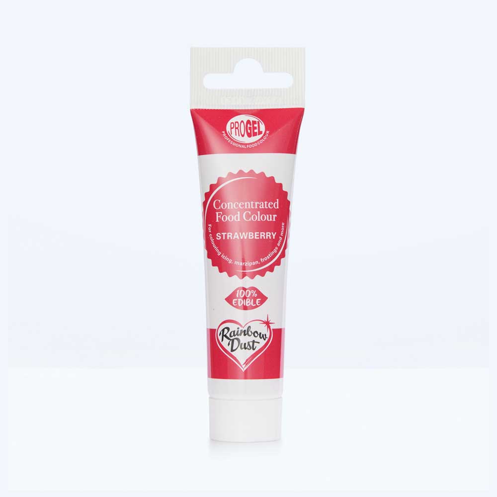 Strawberry red food colouring gel tube