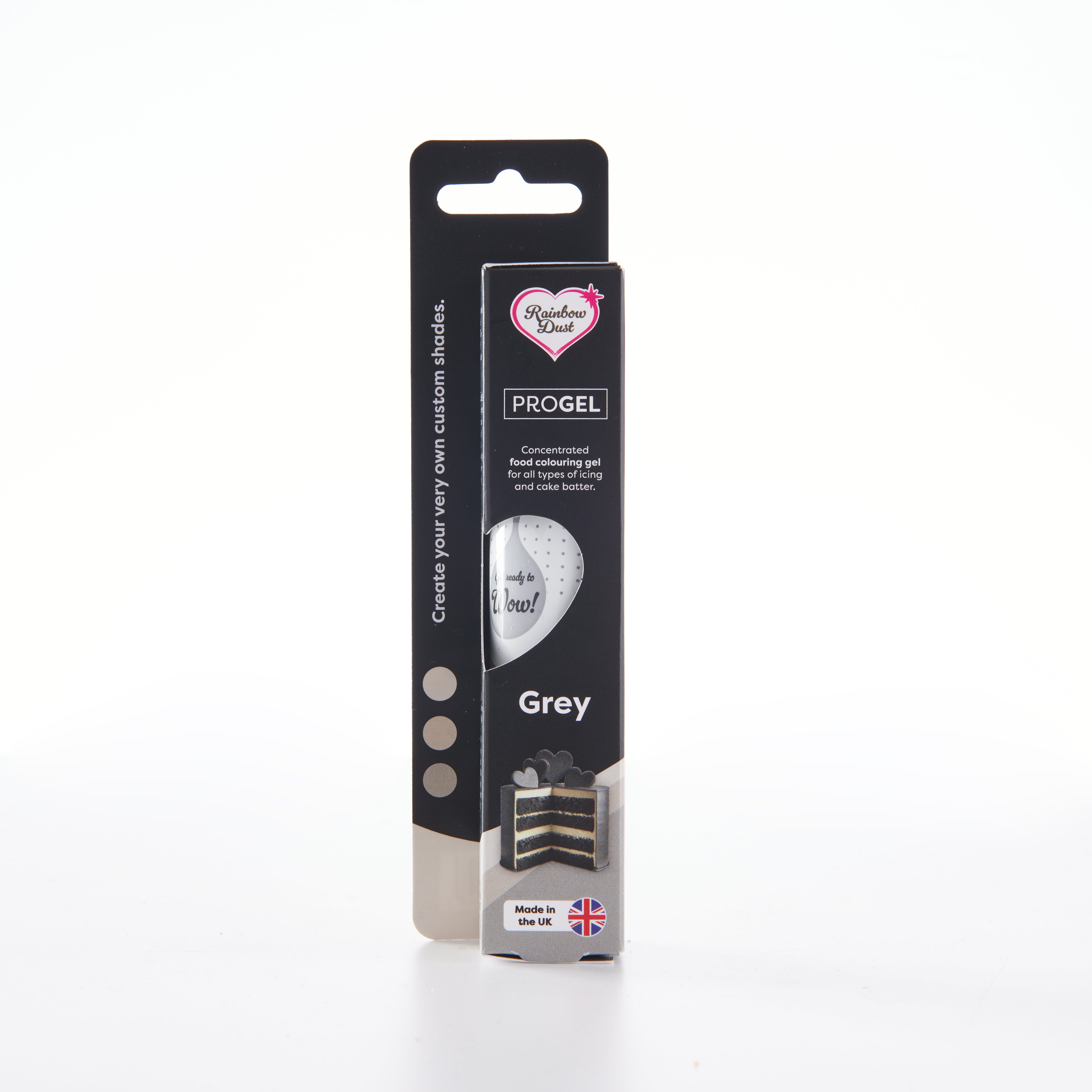 Grey food colouring gel