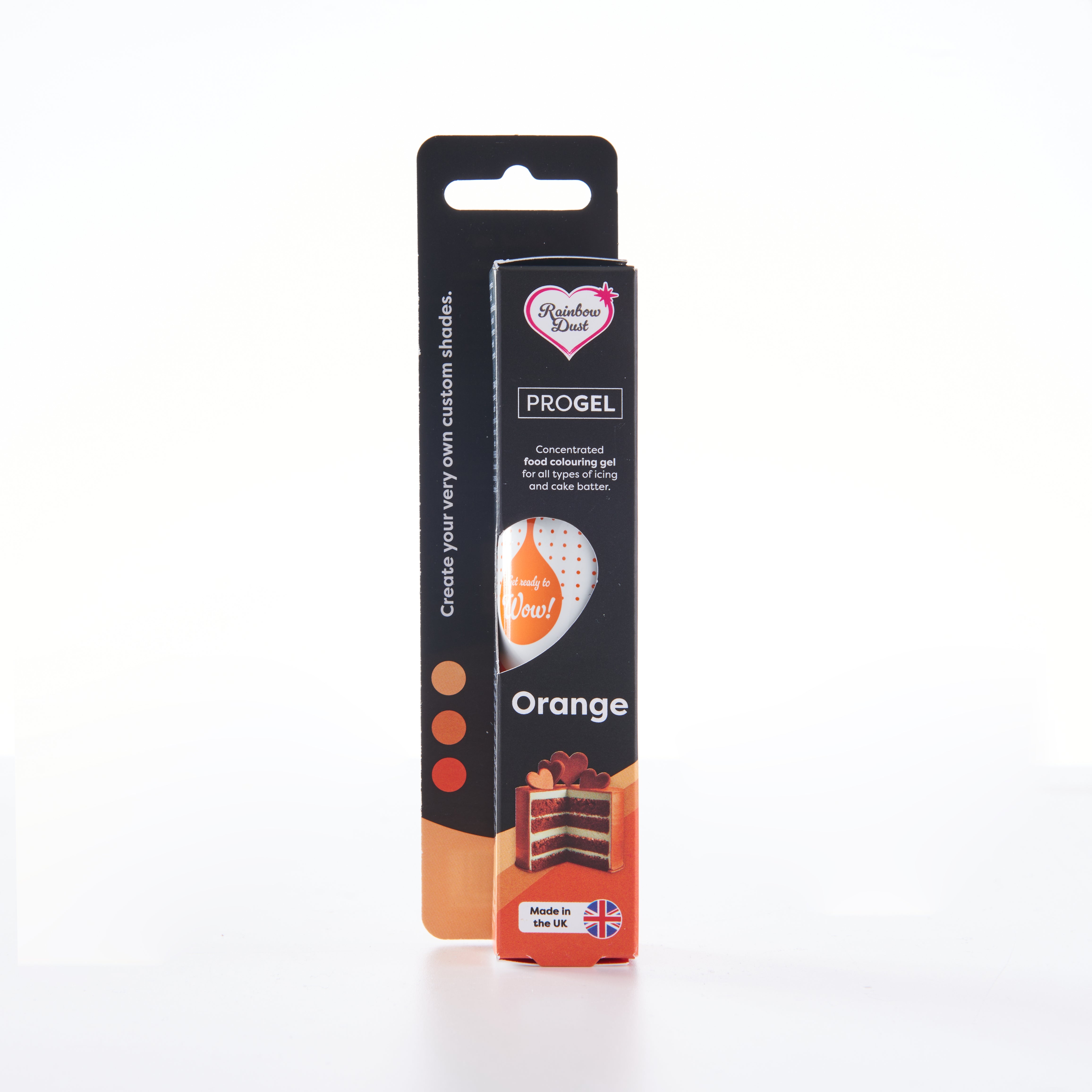 Orange food colouring gel