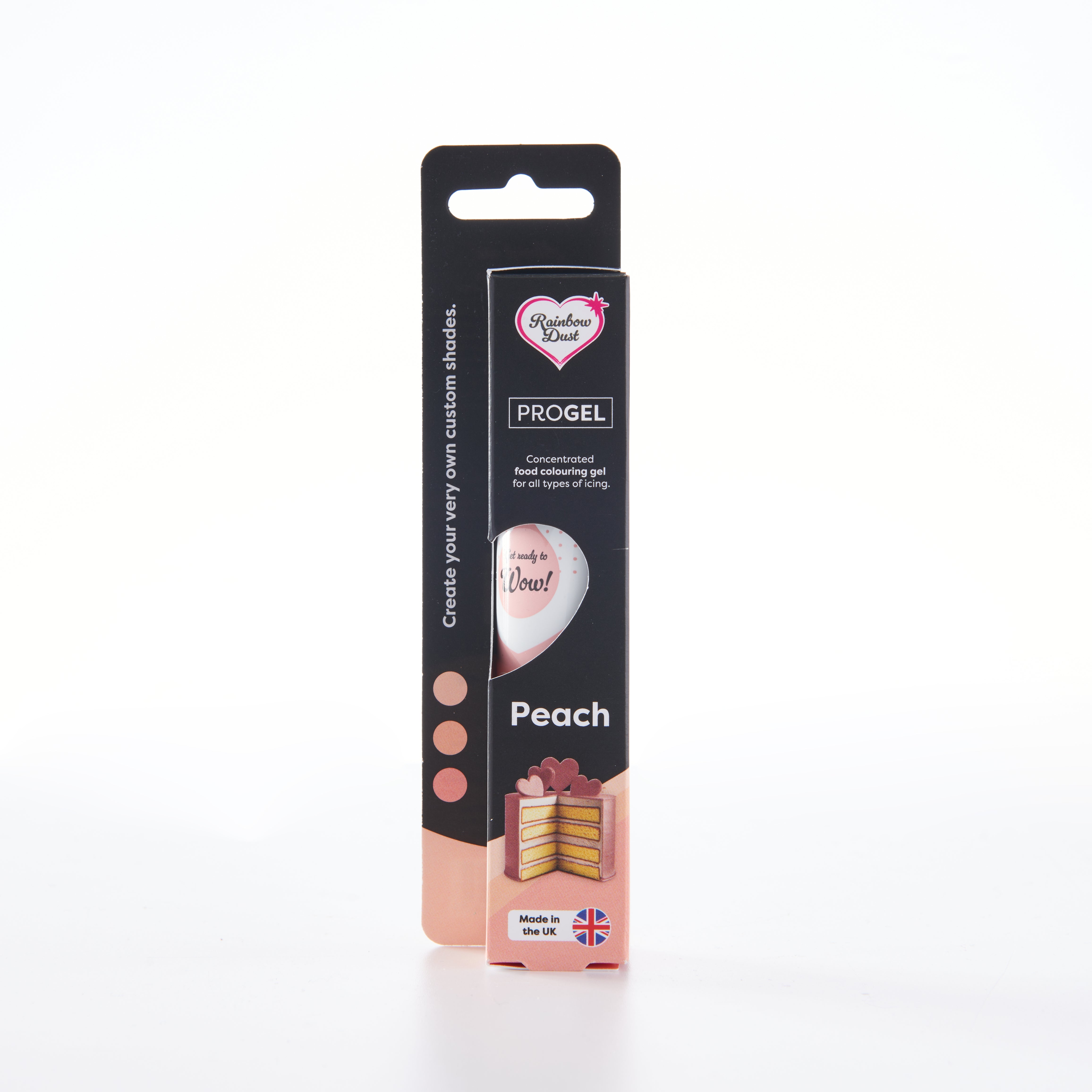 Peach food colouring gel