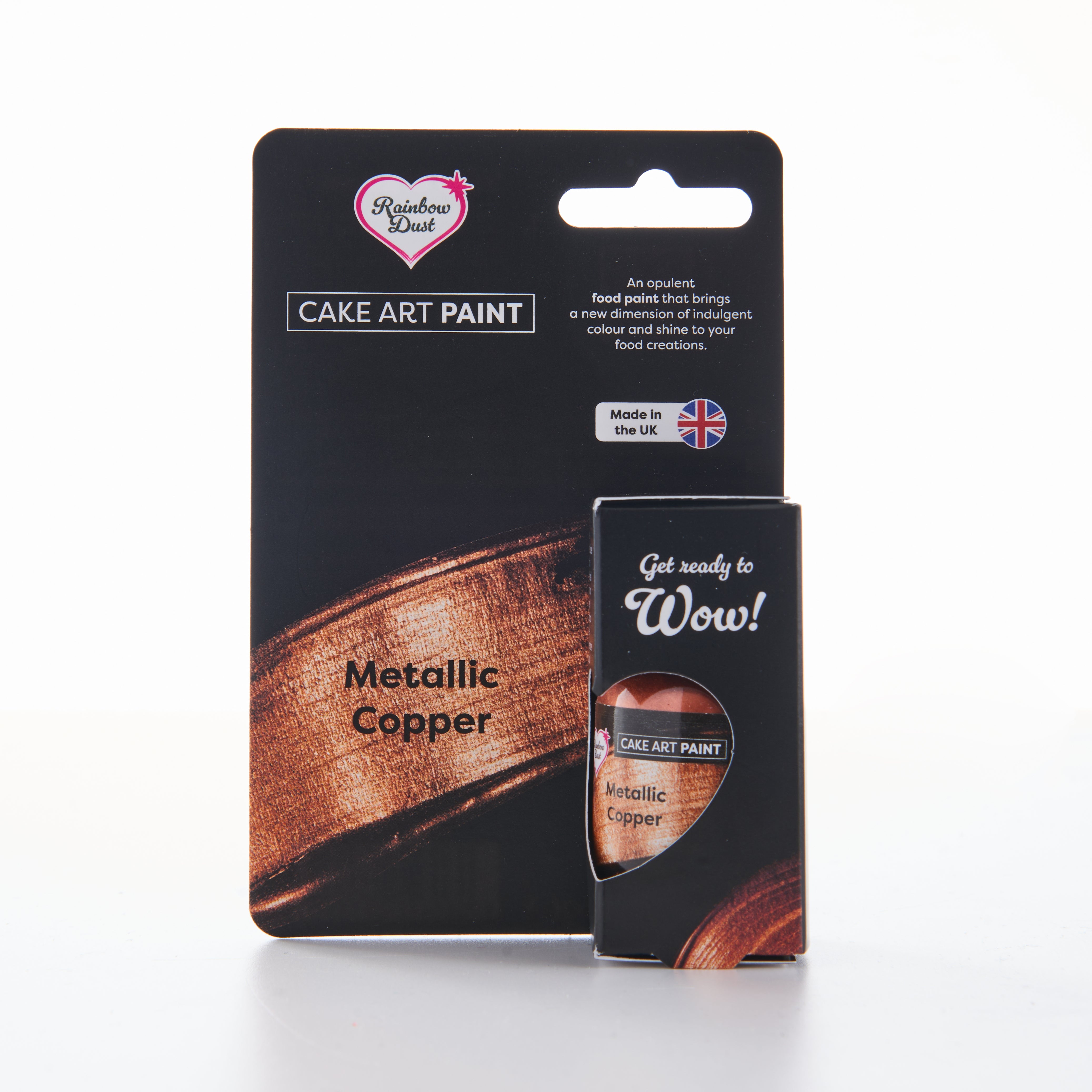Edible food paint metallic copper