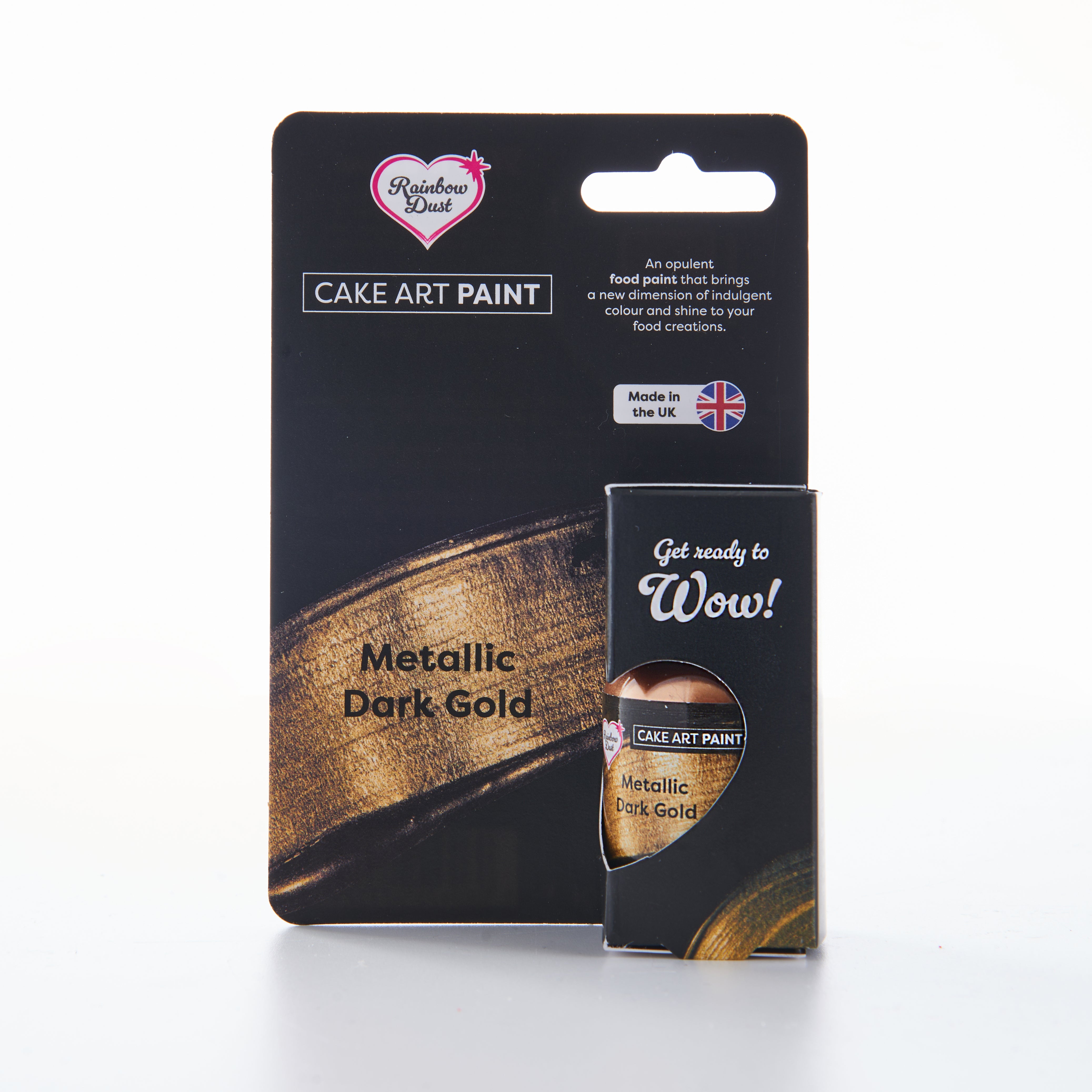 Edible food paint metallic dark gold