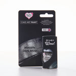 Edible food paint metallic dark silver