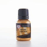 Edible food paint metallic light gold