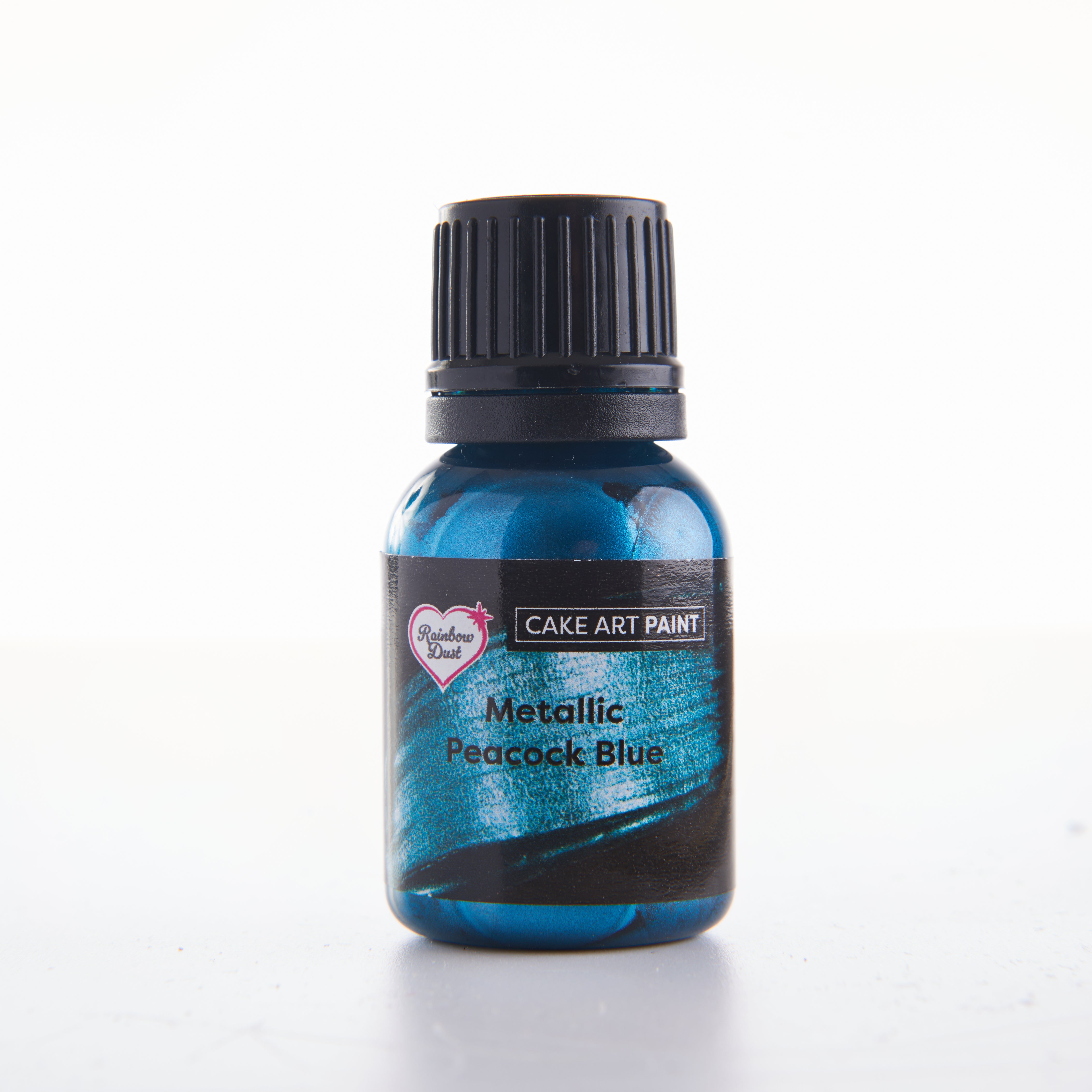 Edible food paint metallic peacock blue