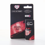 Edible food paint metallic red