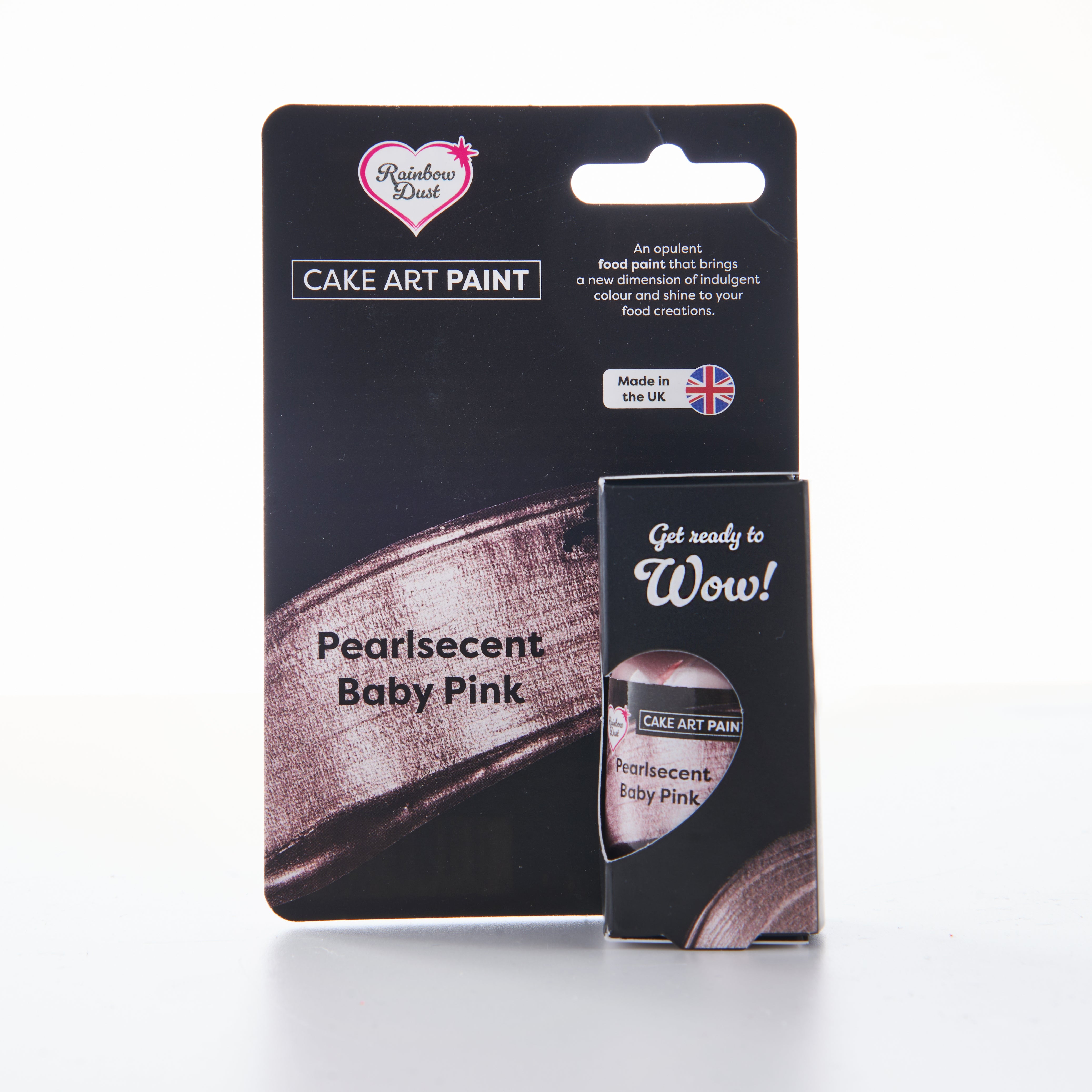 Edible food paint pearlescent baby pink