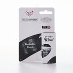 Edible food paint metallic black