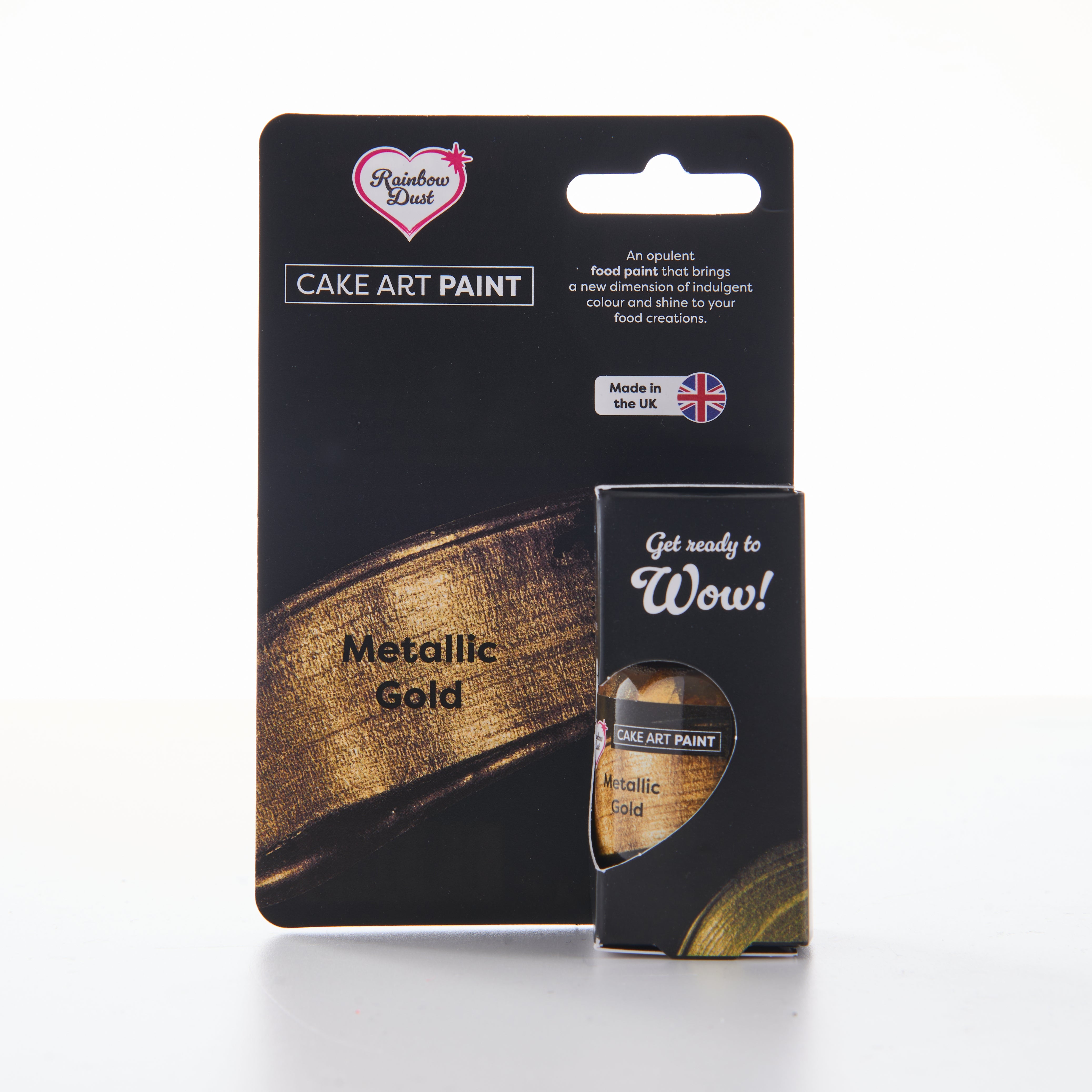 Edible food paint metallic gold