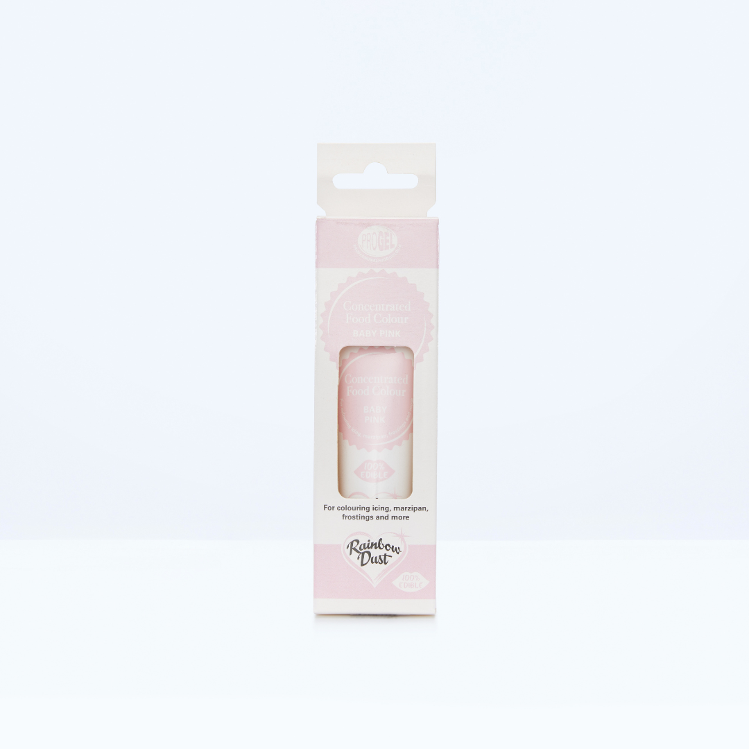 Baby pastel pink food colouring gel tube