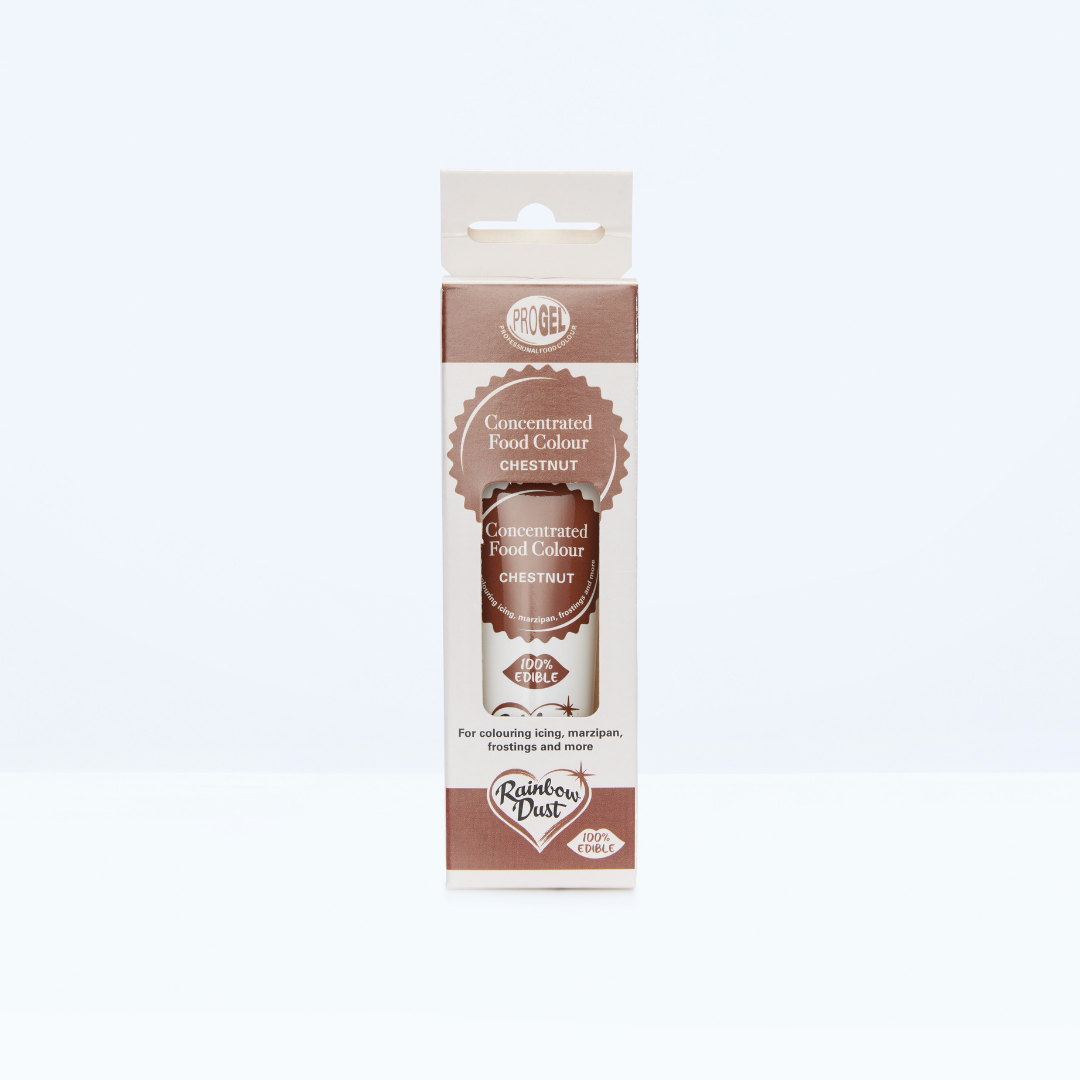 Chestnut brown food colouring gel tube