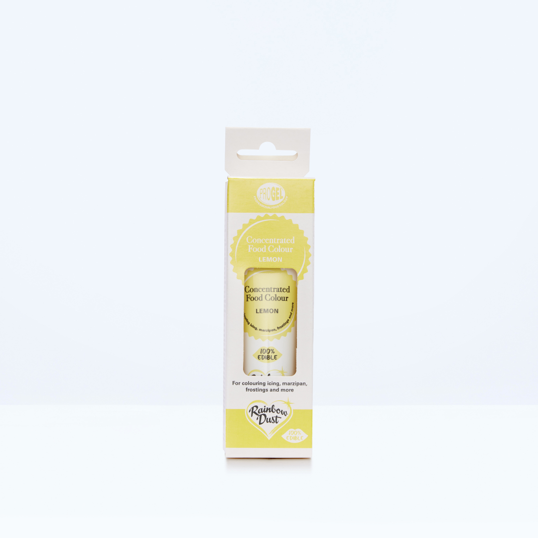 Lemon yellow food colouring gel tube