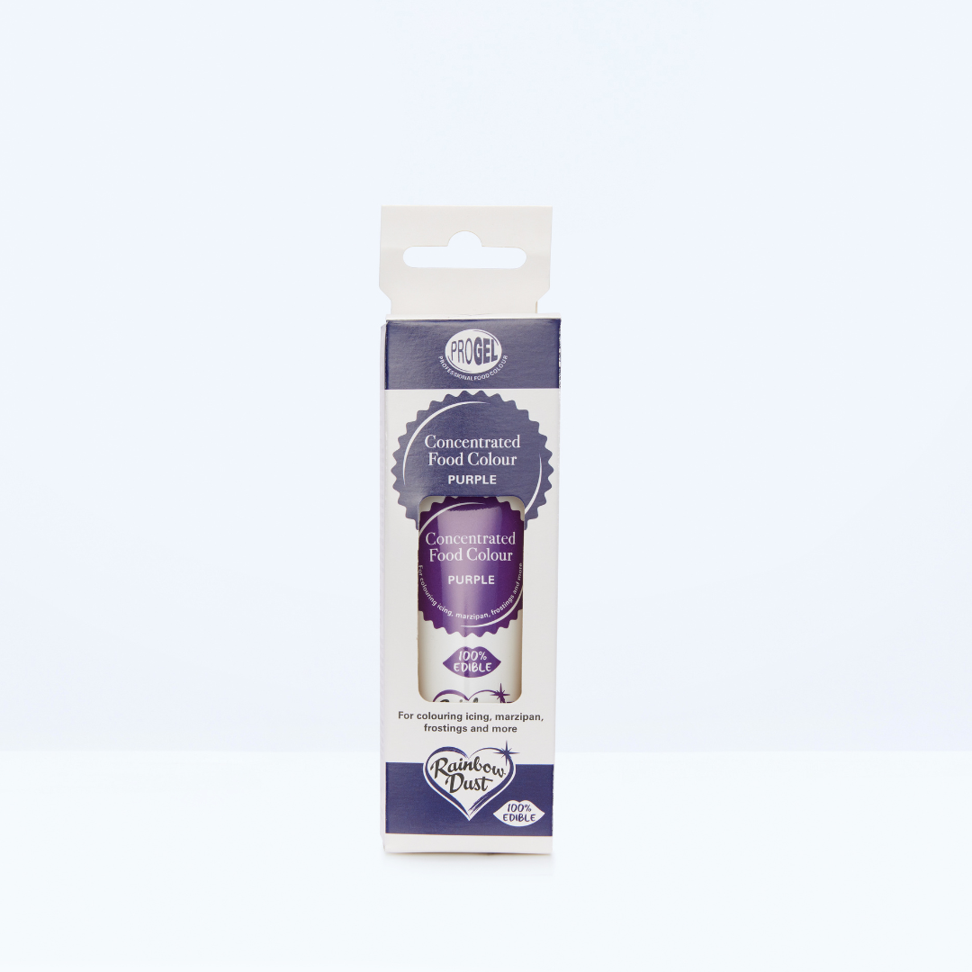 Purple food colouring gel tube