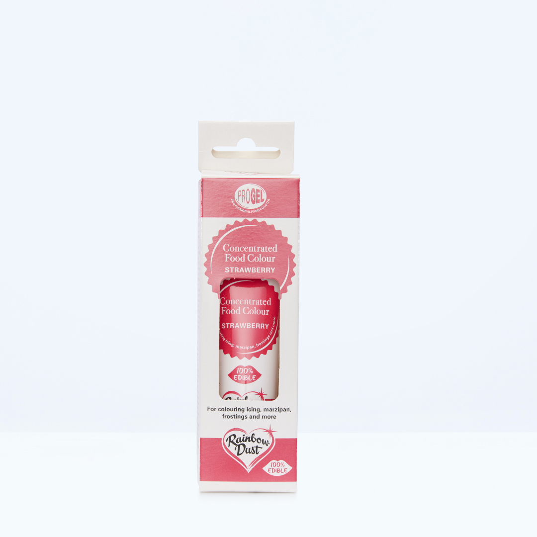 Strawberry red food colouring gel tube
