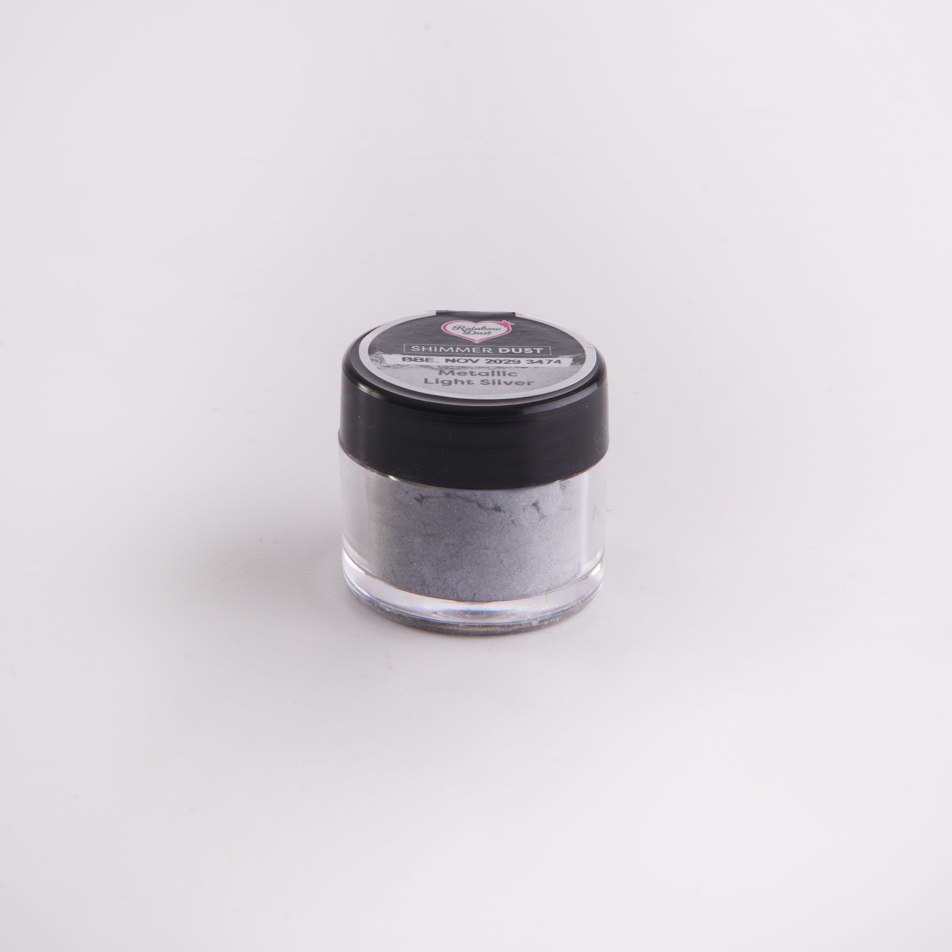 Lustre dust powder metallic light silver colour