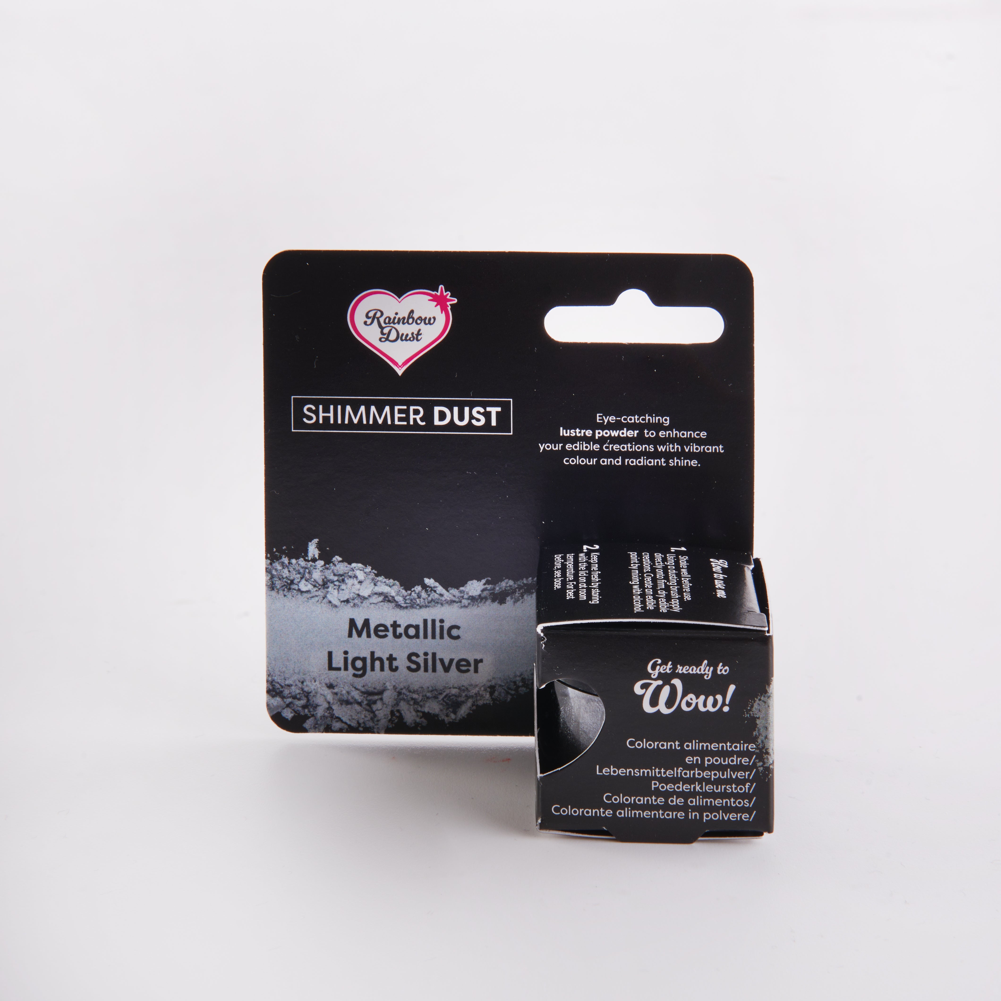 Lustre dust powder metallic light silver colour