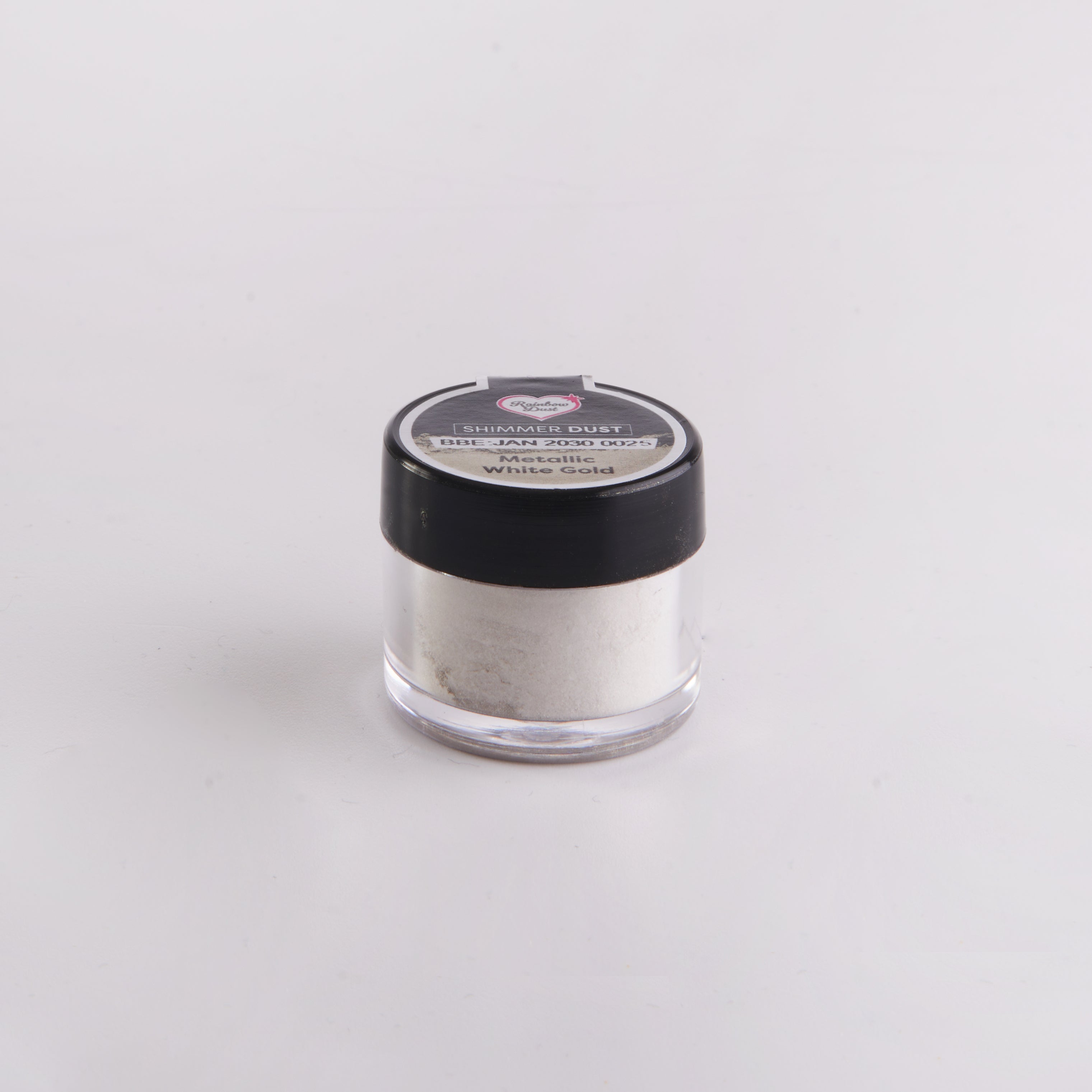 Lustre dust powder metallic white gold colour