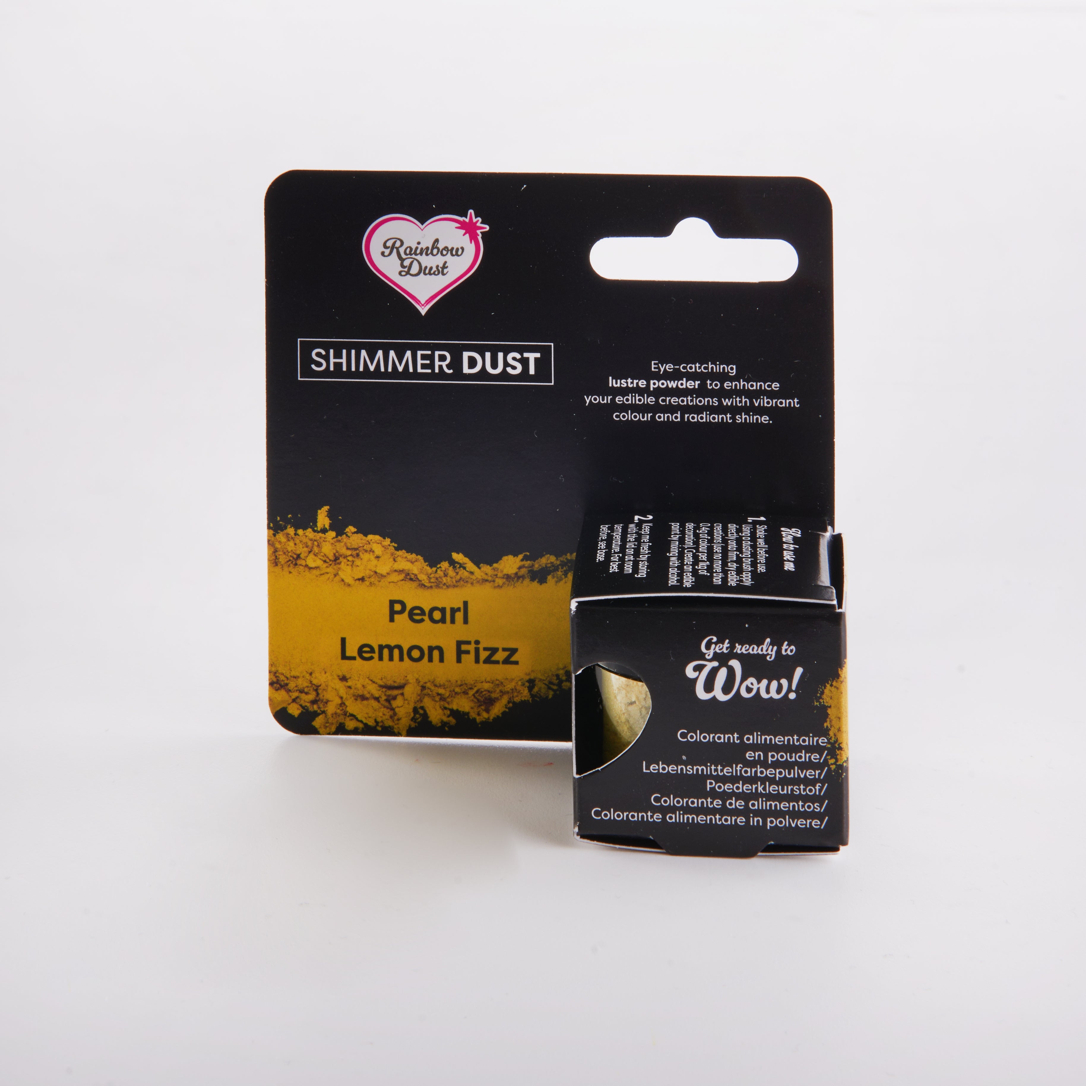 Lustre dust powder pearlescent lemon yellow colour