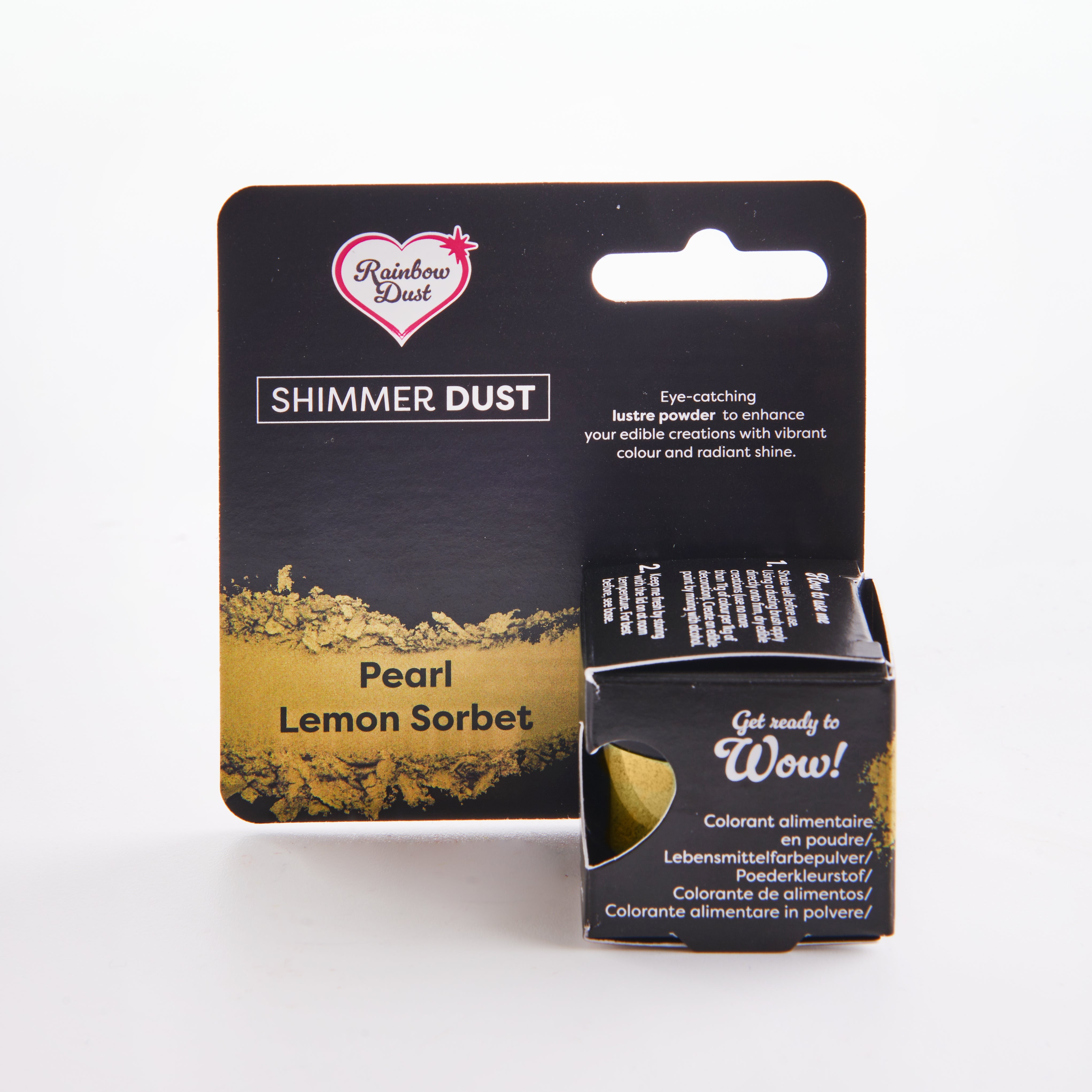 Lustre dust powder pearlescent lemon yellow colour