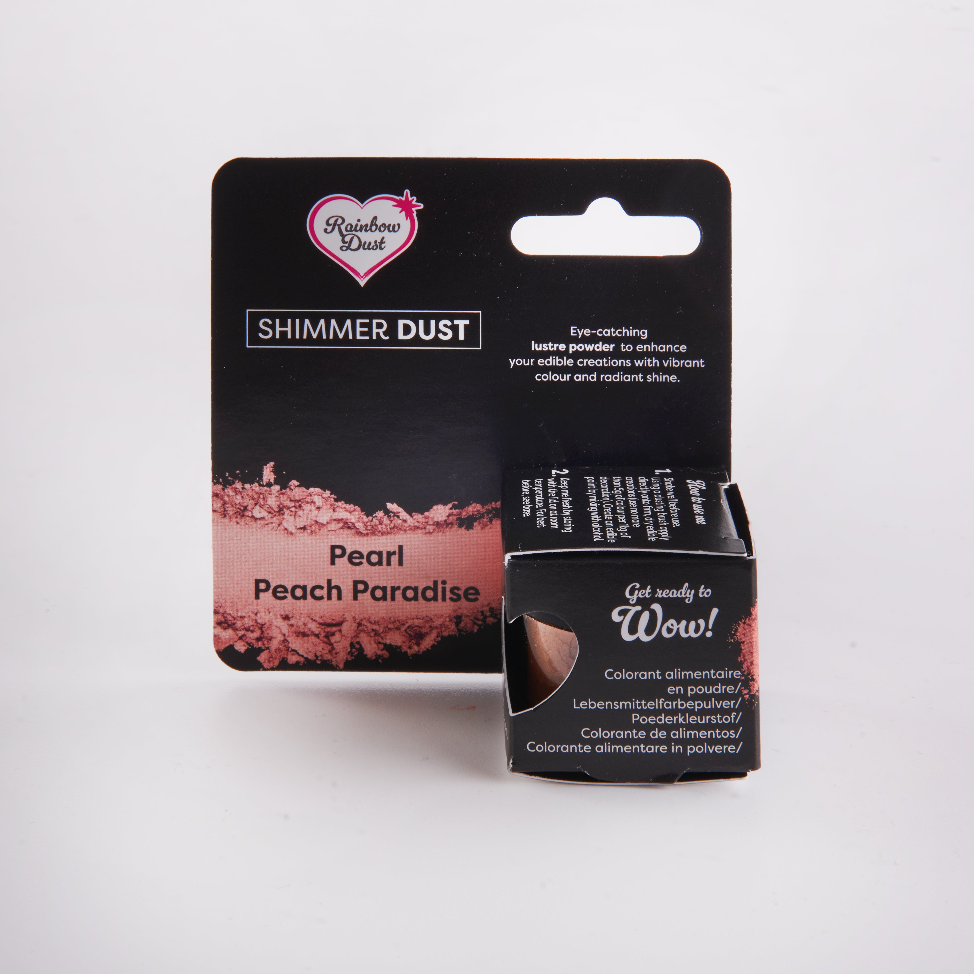 Lustre dust powder pearlescent peach colour