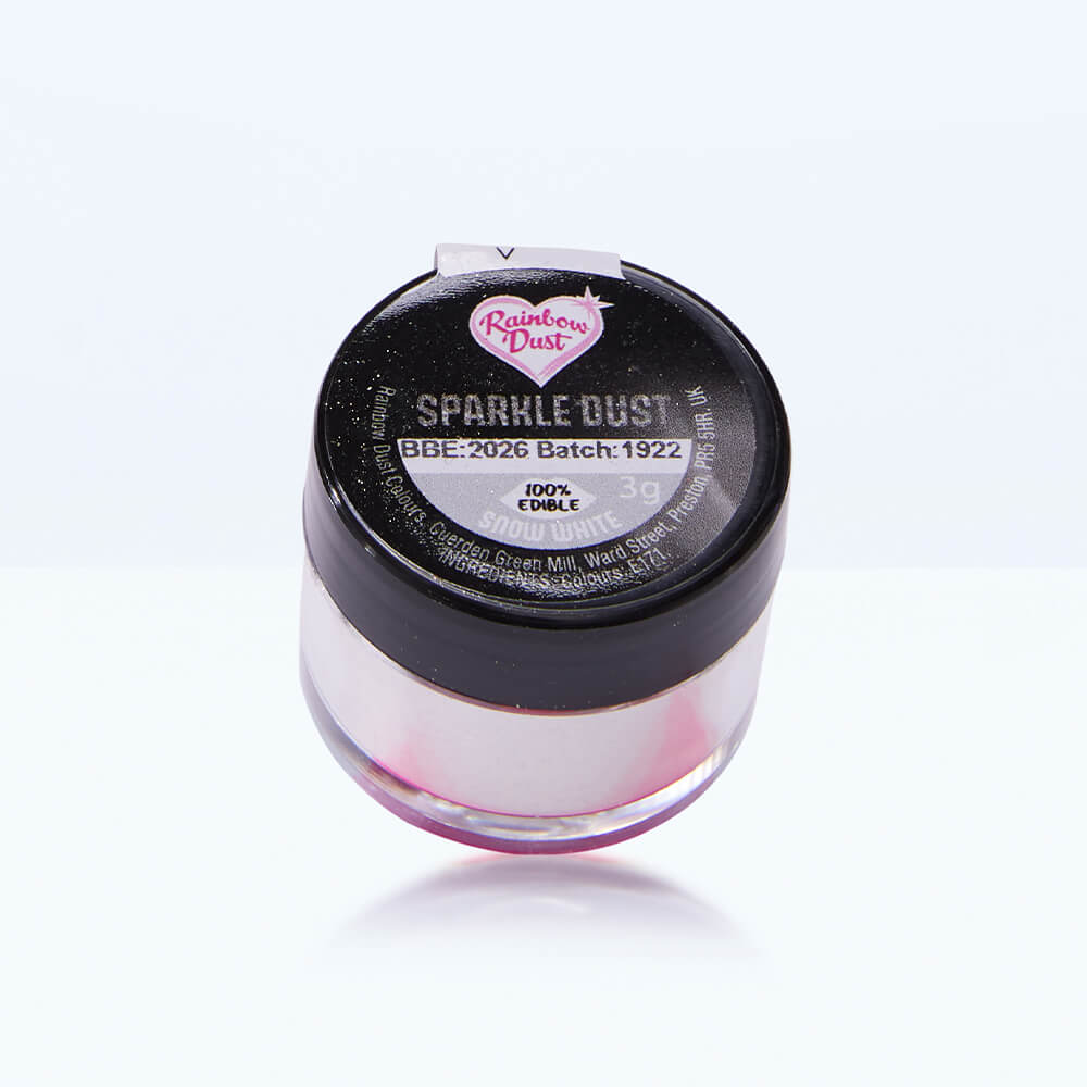 Rainbow Dust Sparkle Dust edible lustre glitter white pot