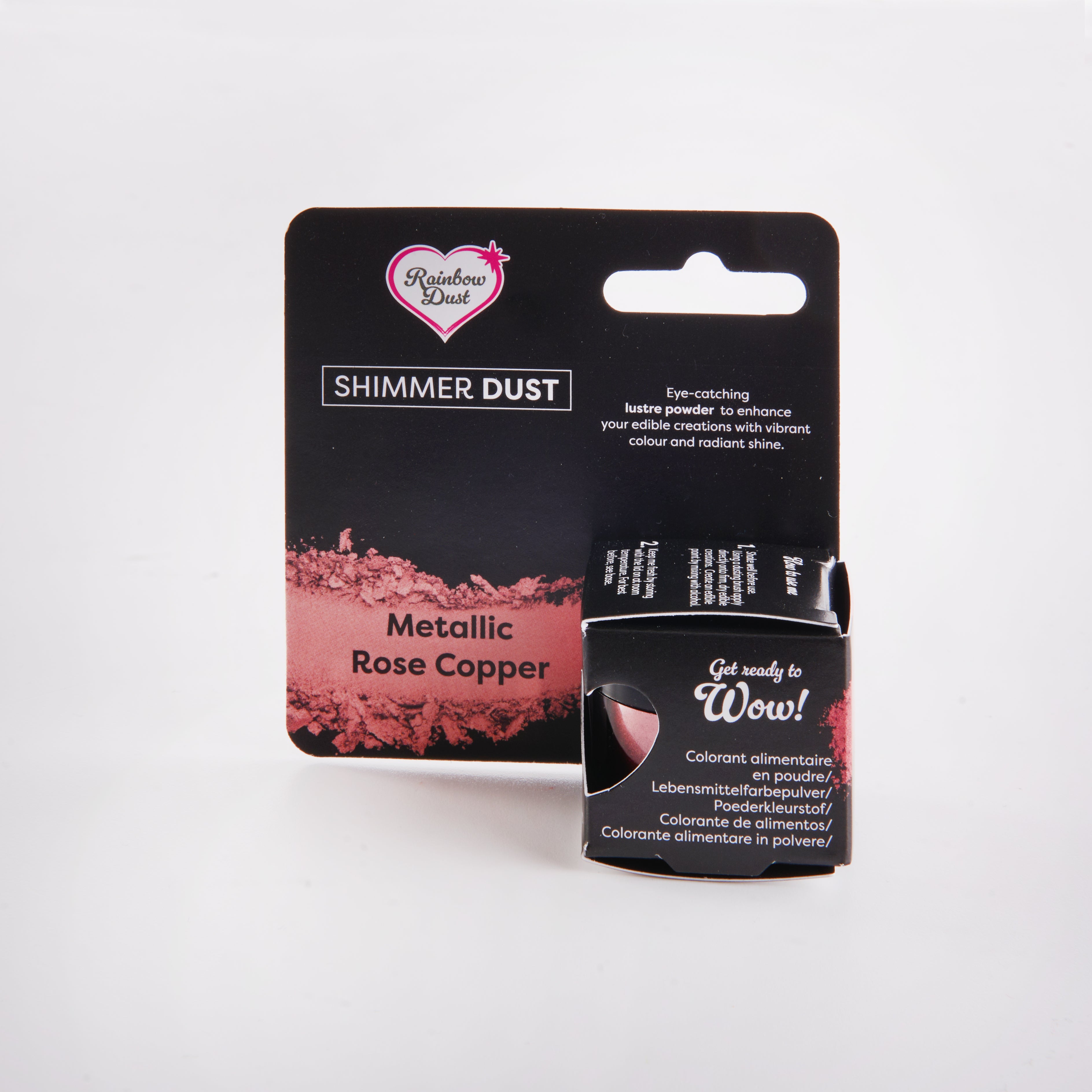 Lustre dust powder metallic rose copper colour