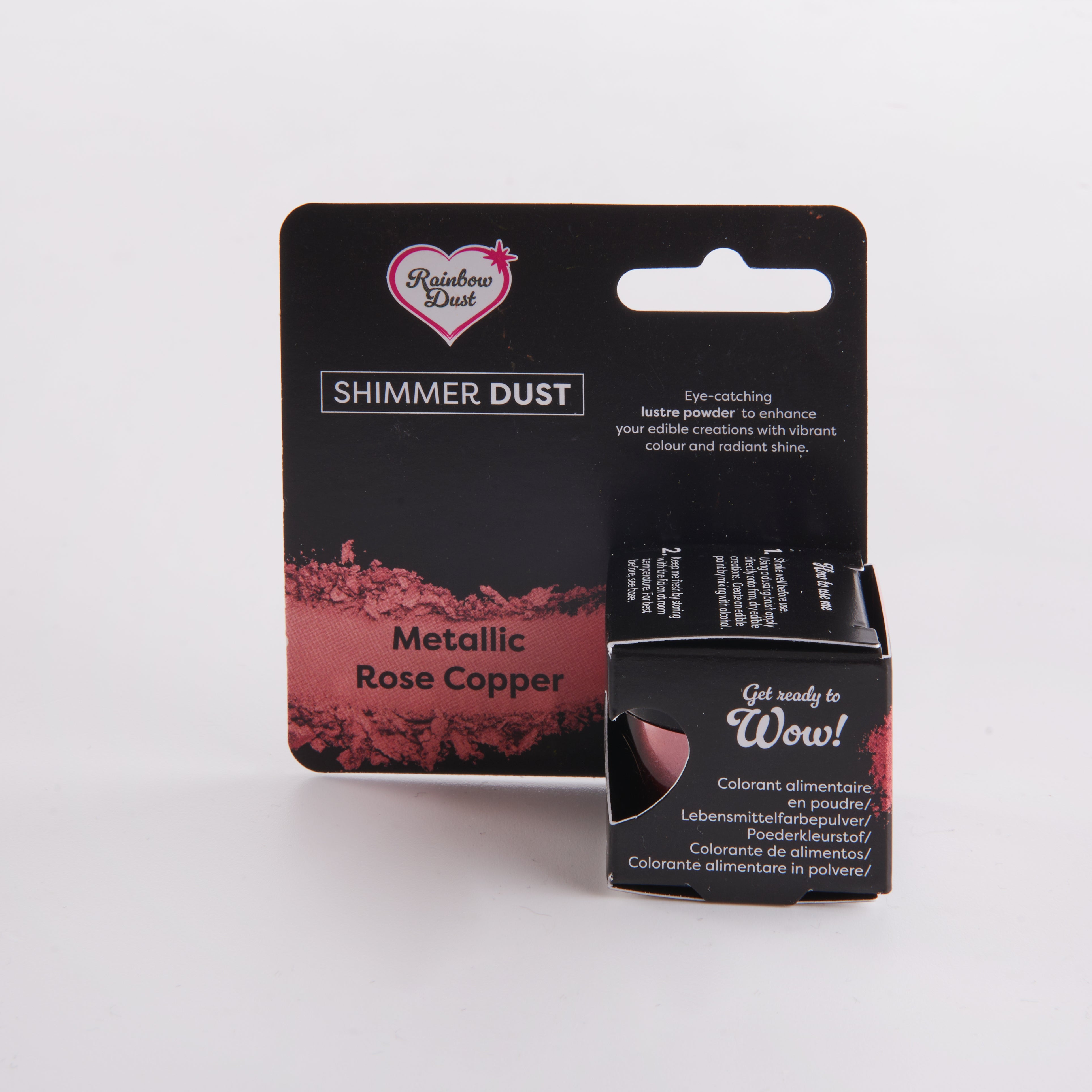 Lustre dust powder metallic rose copper colour