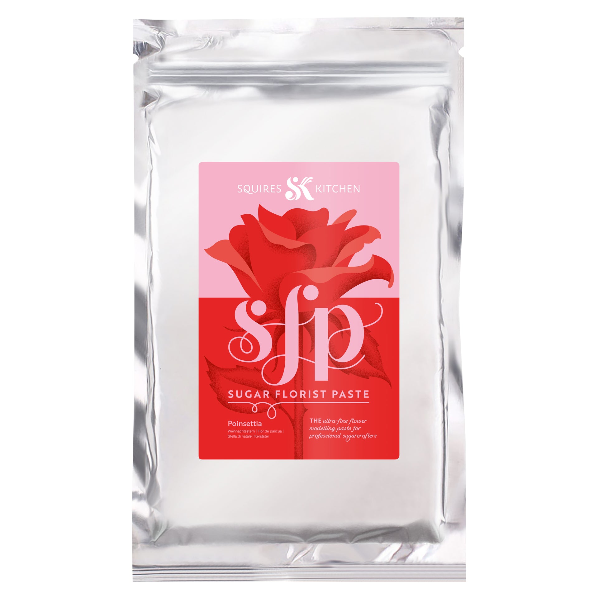 Squires Kitchen sugar florist paste (SFP) poinsettia red