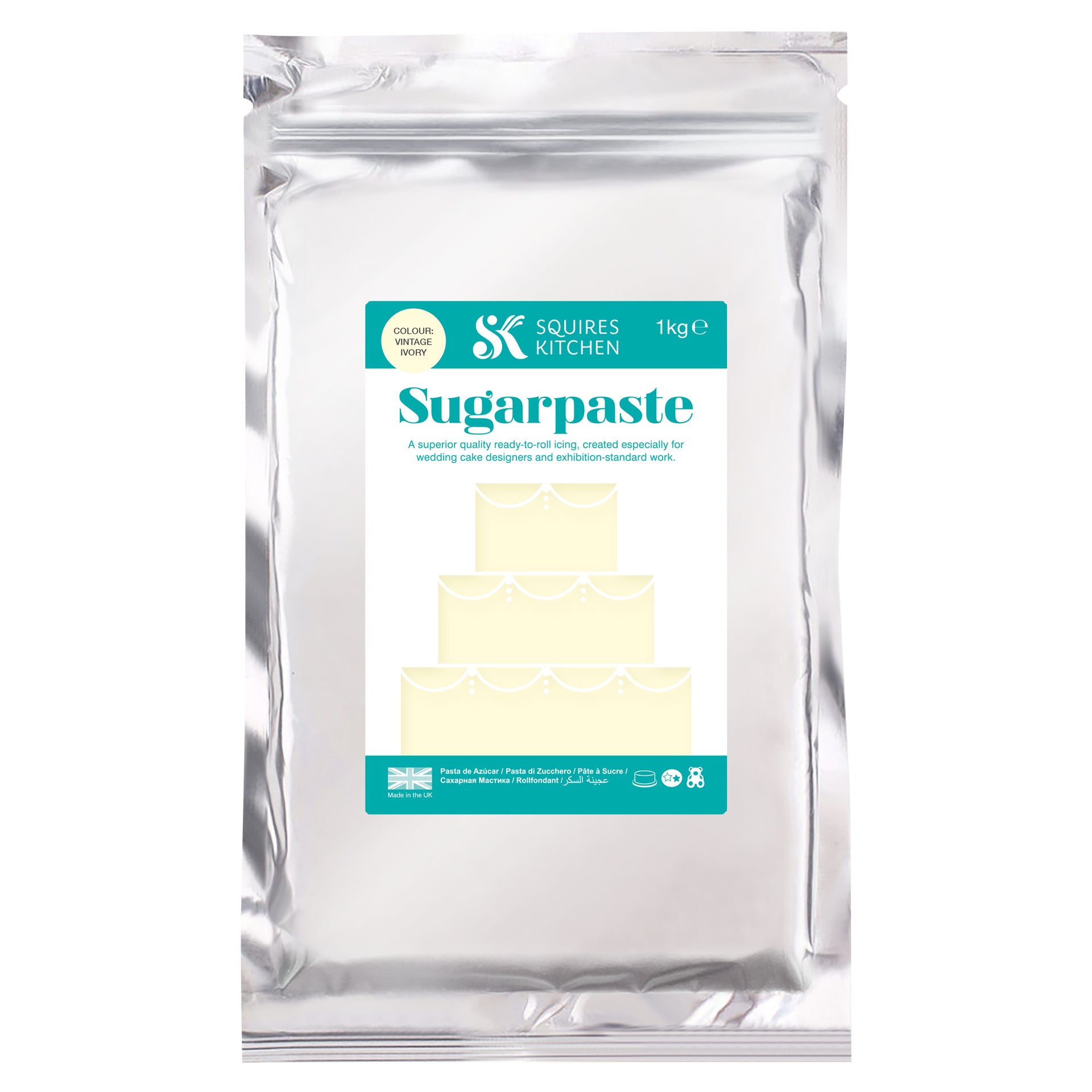 Squires Kitchen ivory coloured ready to roll sugarpaste fondant icing