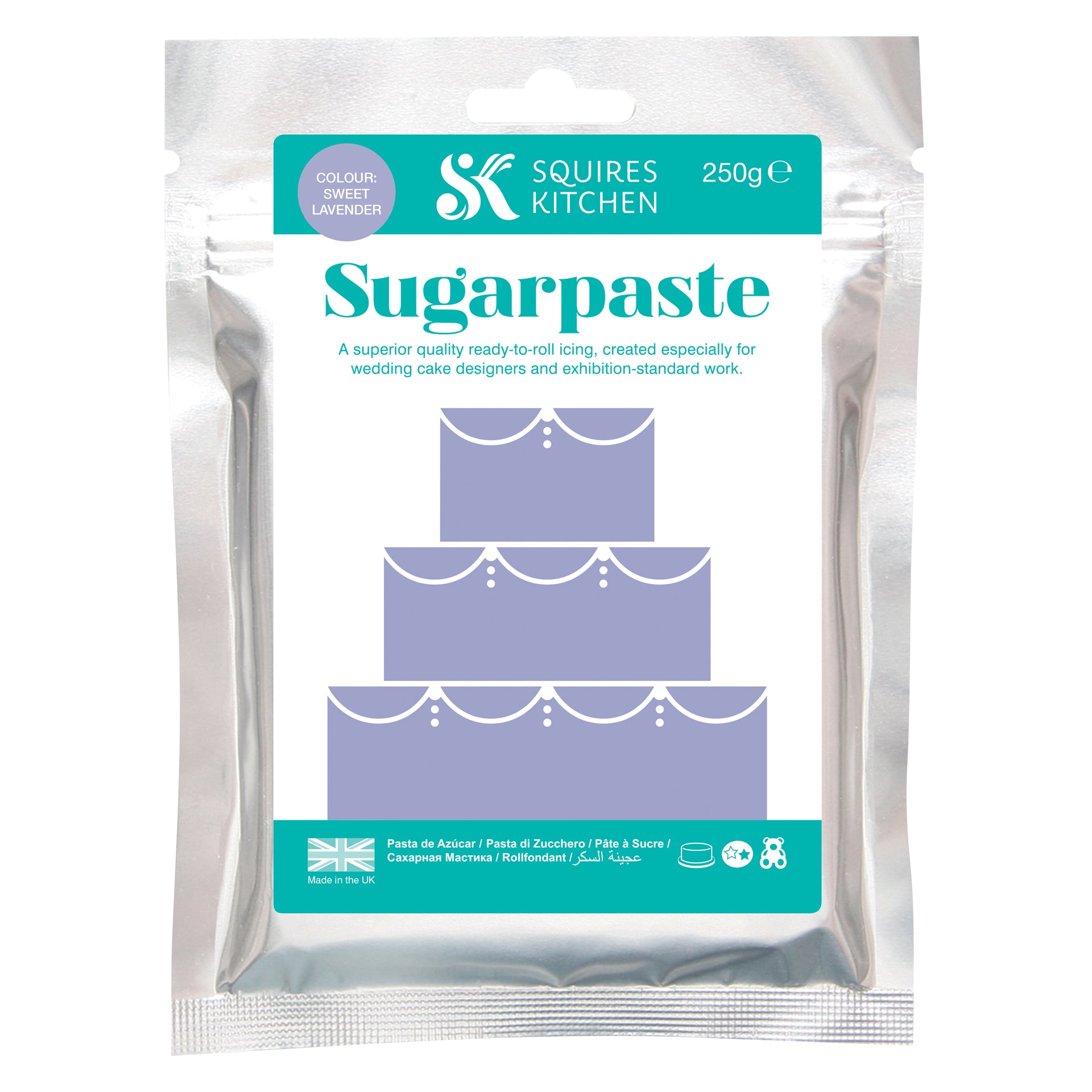 Squires Kitchen purple lilac coloured ready to roll sugarpaste fondant icing