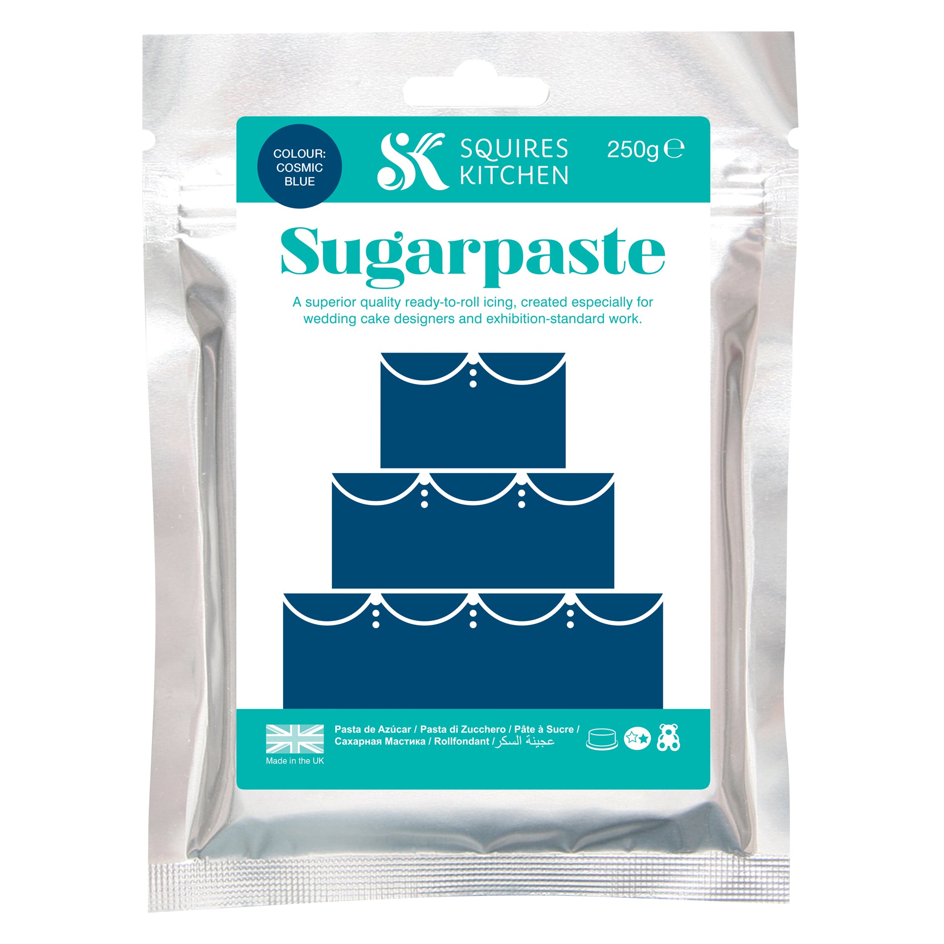 Squires Kitchen blue coloured ready to roll sugarpaste fondant icing