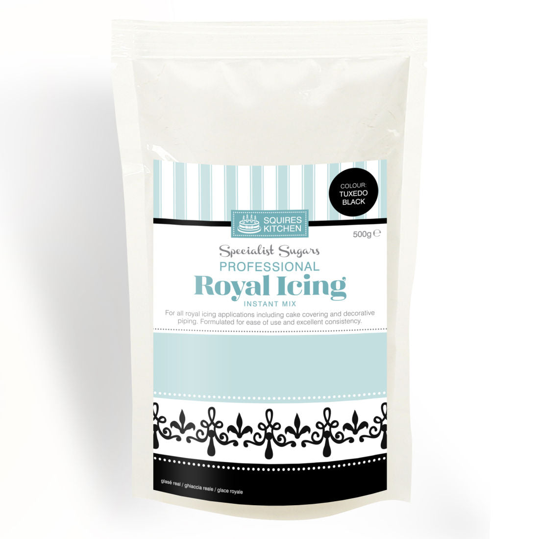 Ready-to-use instant Royal icing mix powder black
