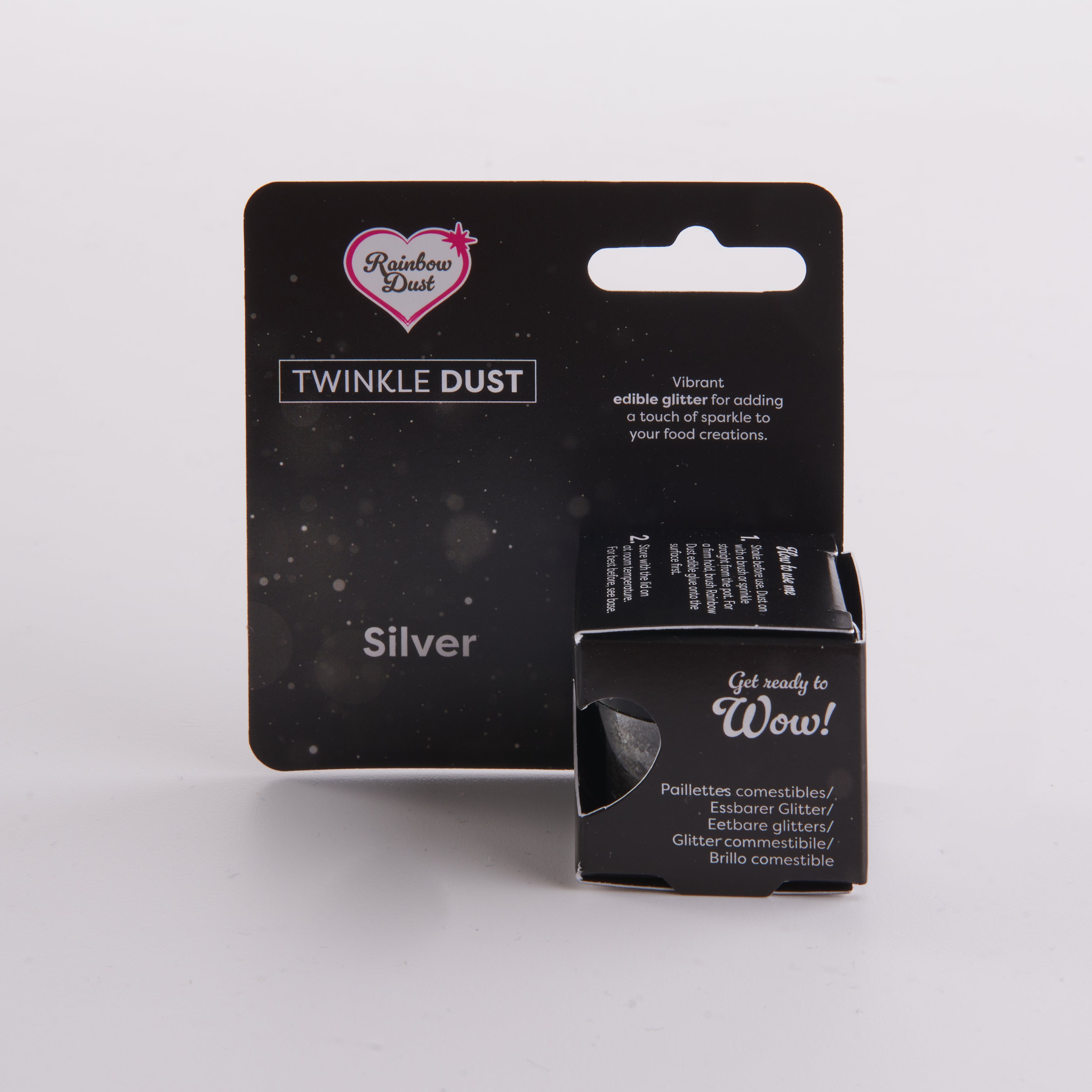 Edible silver glitter
