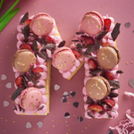 Edible food paint on macarons