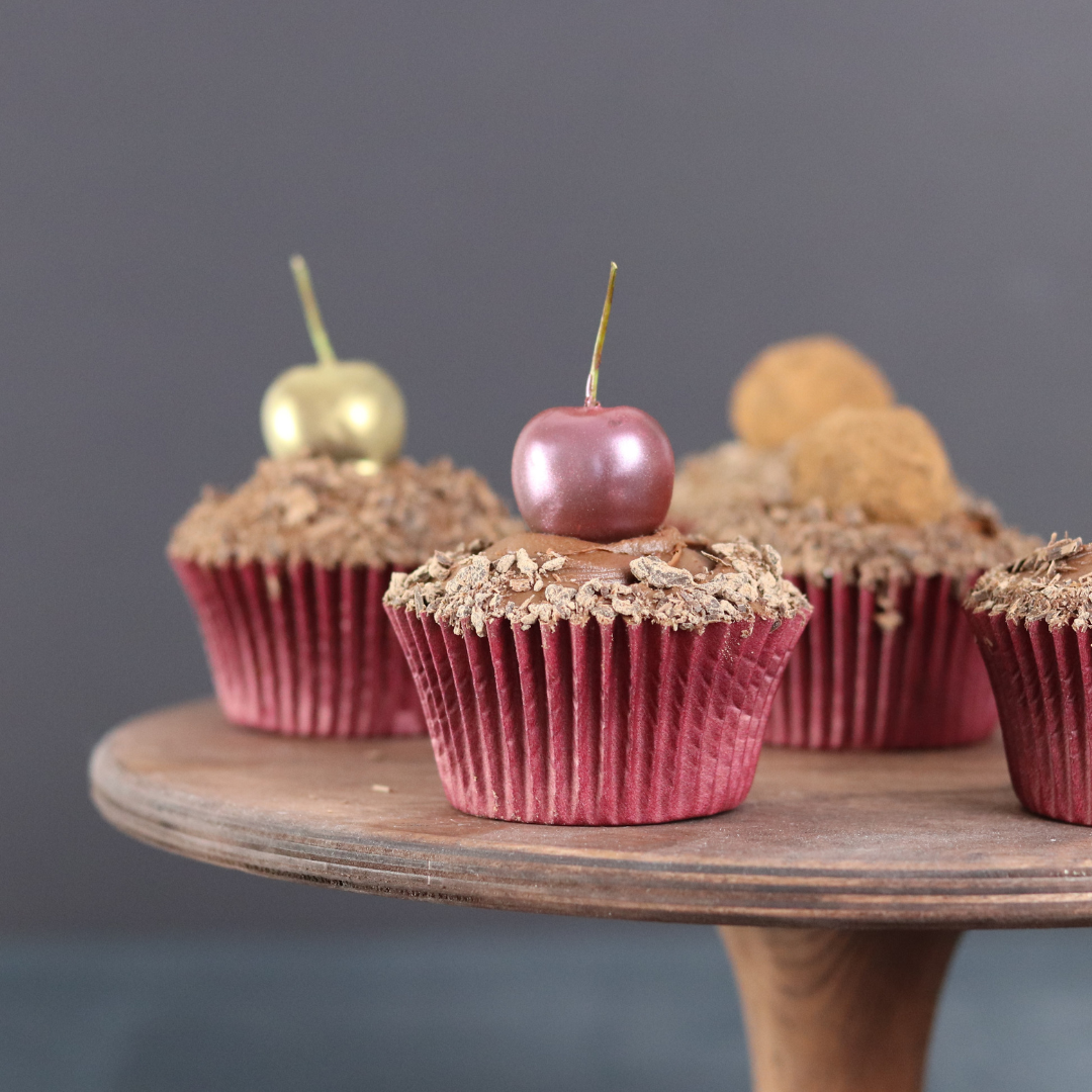 Lustre dust chocolate cherries