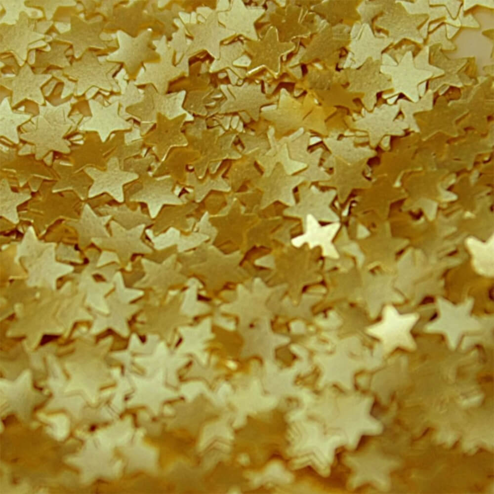 Edible gold star decorations