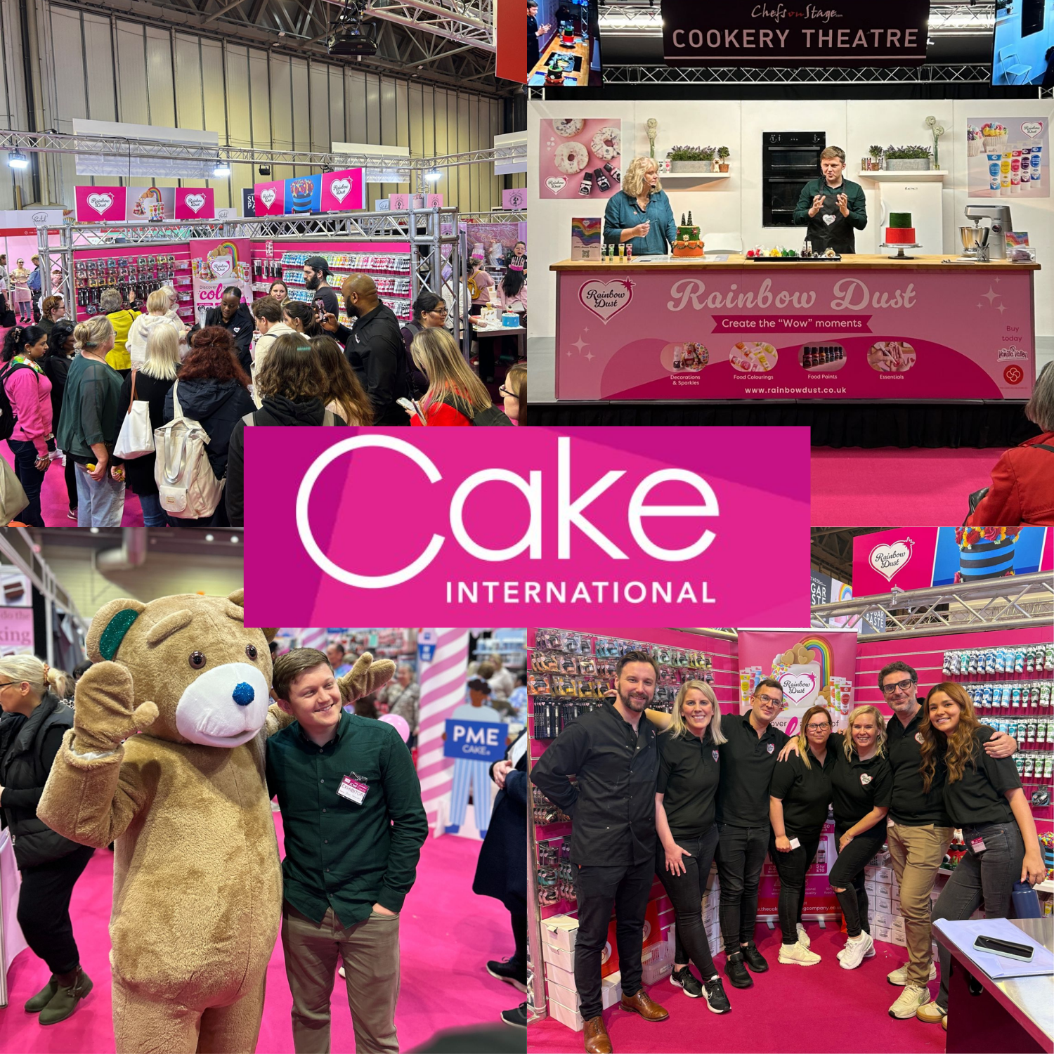 Rainbow Dust stand and team at Cake International 2025