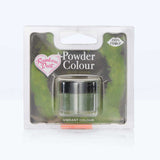 Olive green powdered food colouring