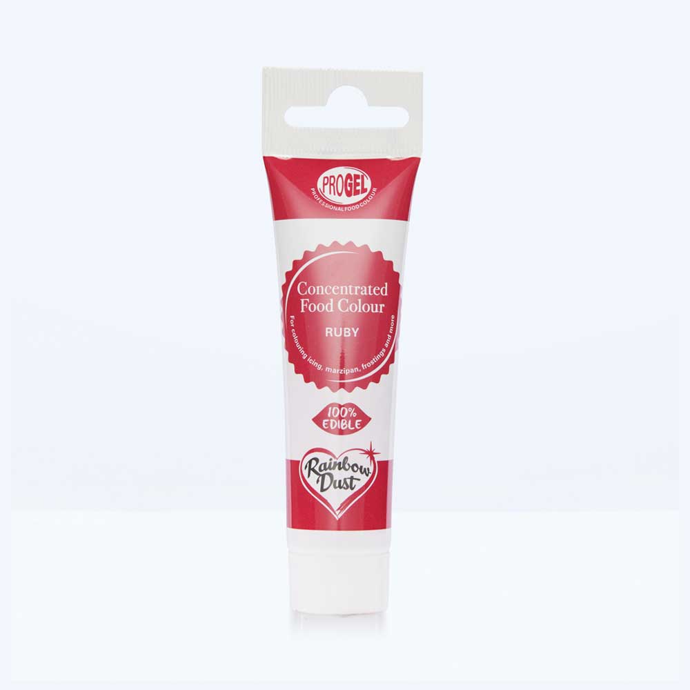 Ruby food colouring gel tube