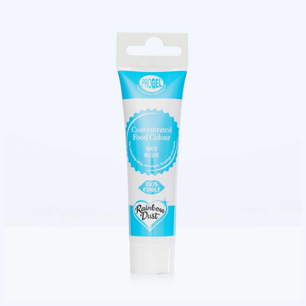 Sky blue food colouring gel tube