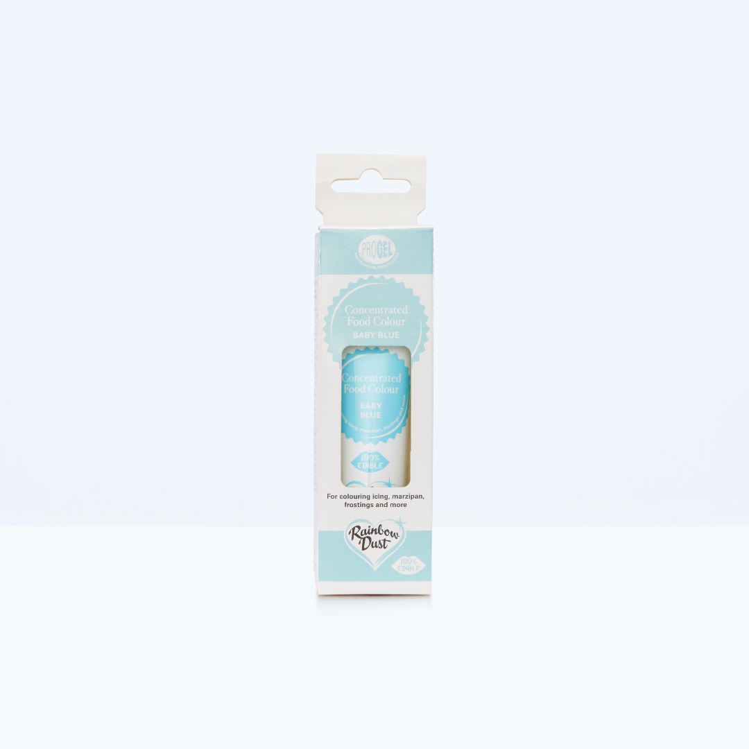 Baby pastel blue food colouring gel tube